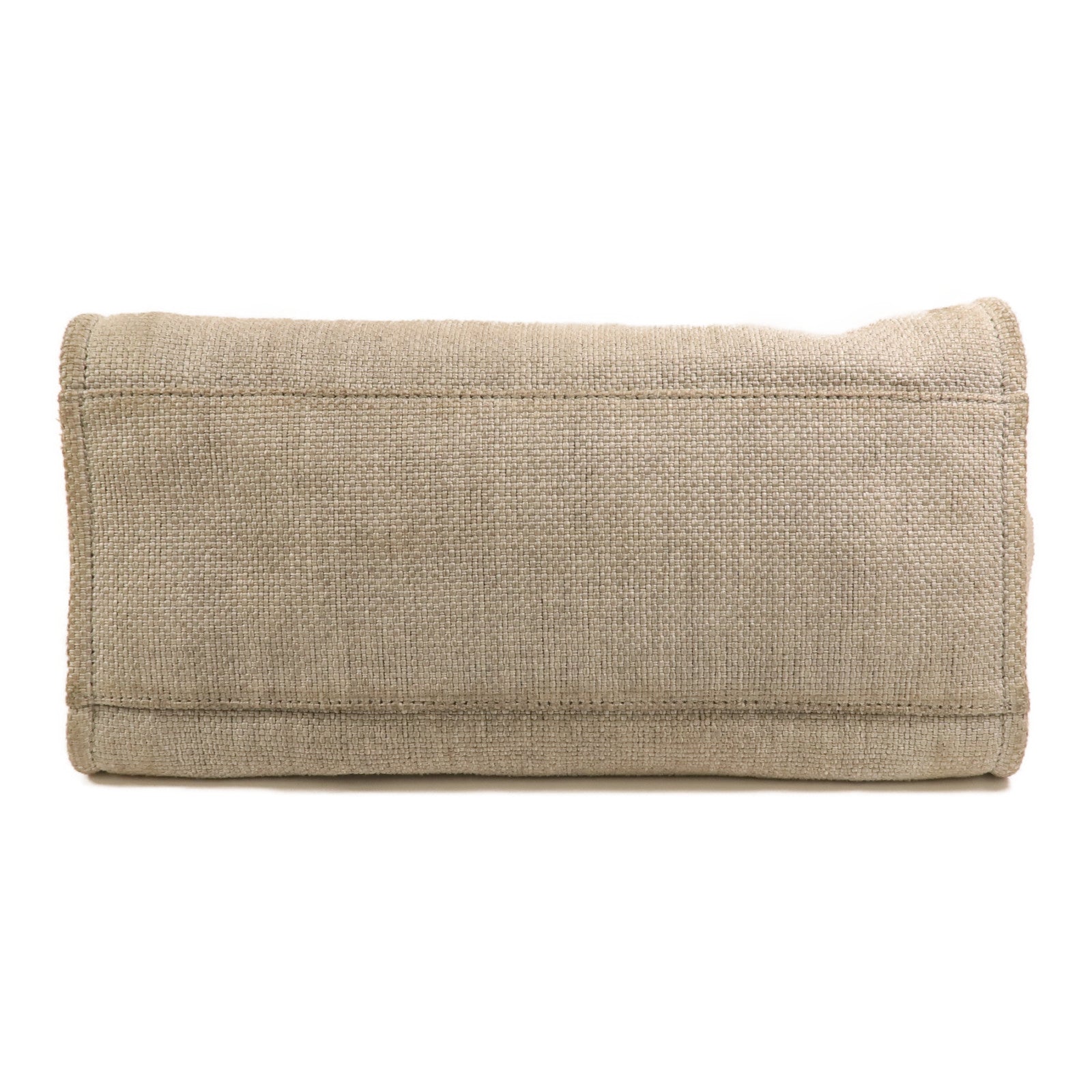 CHANEL 帆布Deauville Tote銀扣鏈帶手挽肩背兩用袋