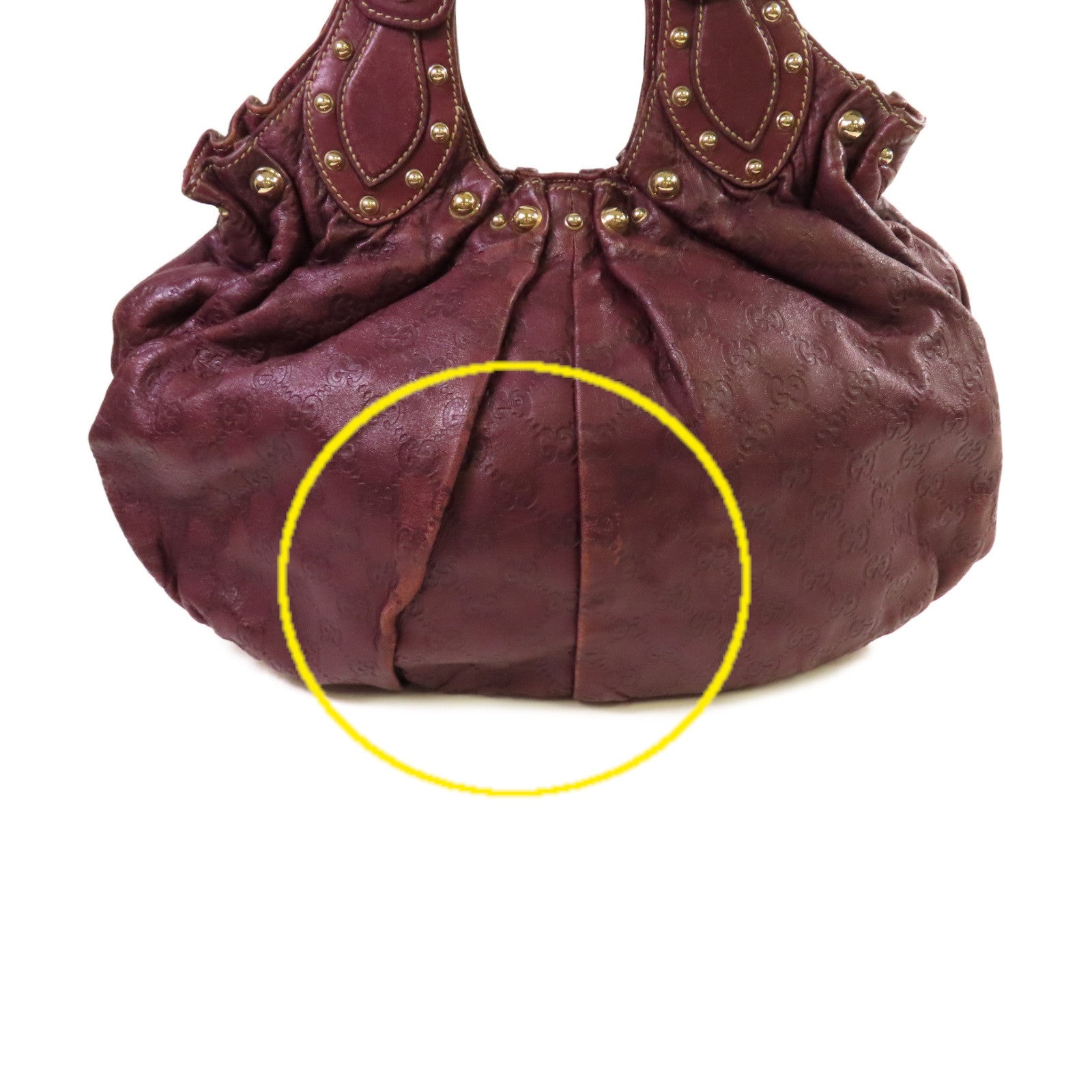 GUCCI 【激減優惠】牛皮皮革Guccissima Hand Bag金扣手挽袋紫色