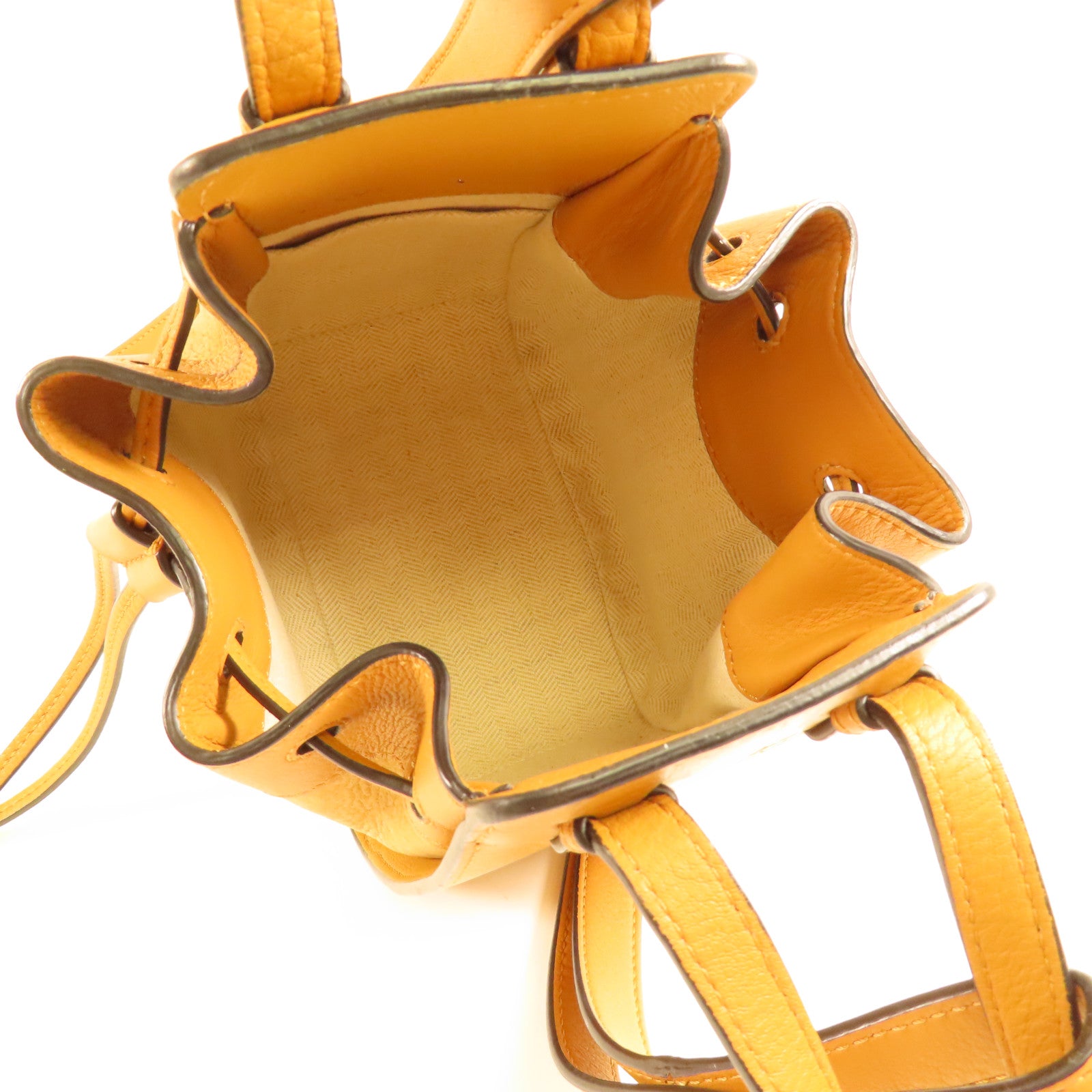 LOEWE Hammock Mini 2Way Shoulder Bag Handbag Calfskin Leather Brown