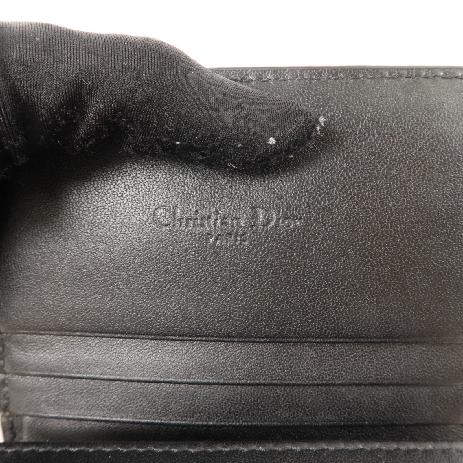 Dior 羊皮皮革Lady Dior Gardenia金扣錢包