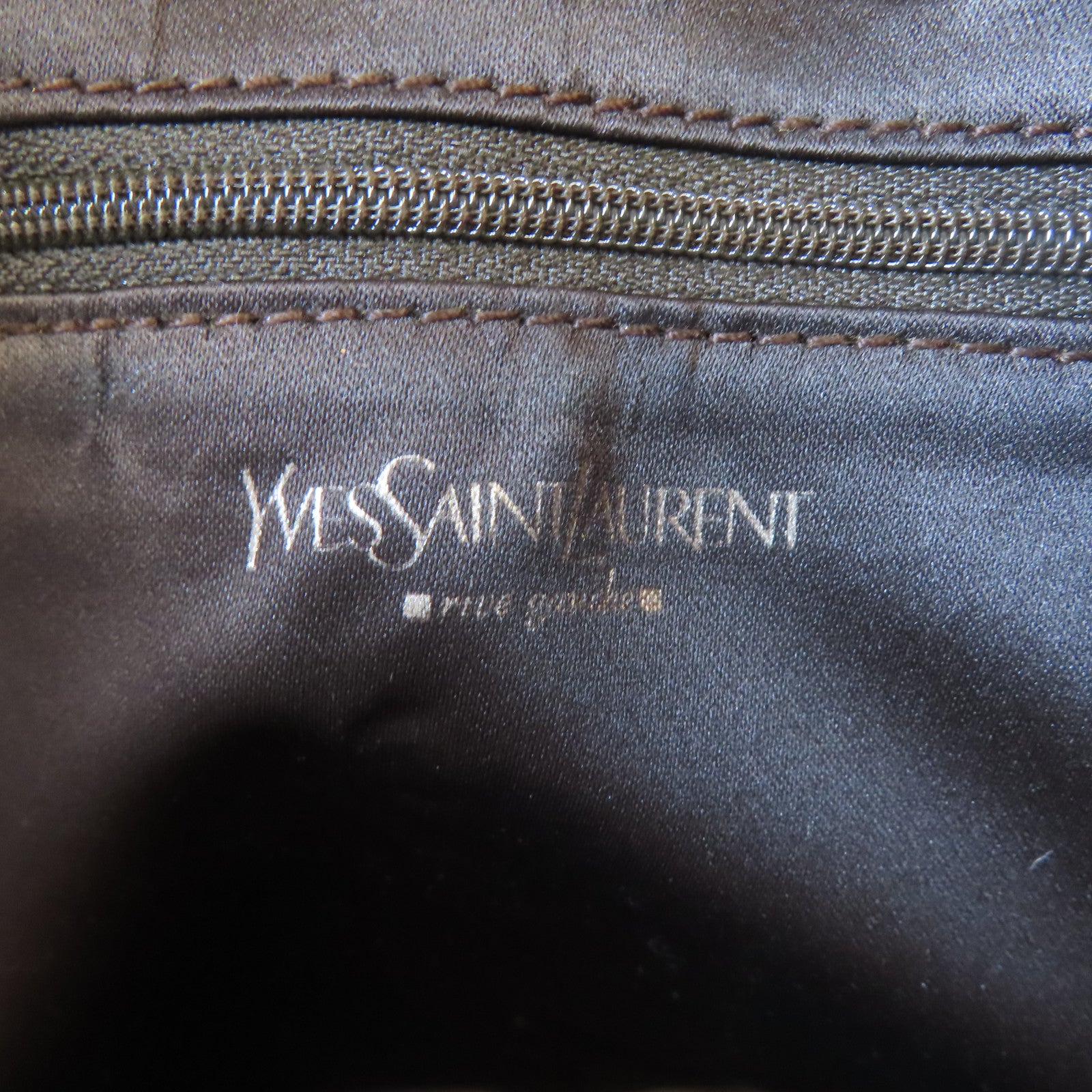 YVES SAINT LAURENT 帆布Tote Bag銀扣手挽袋黃色