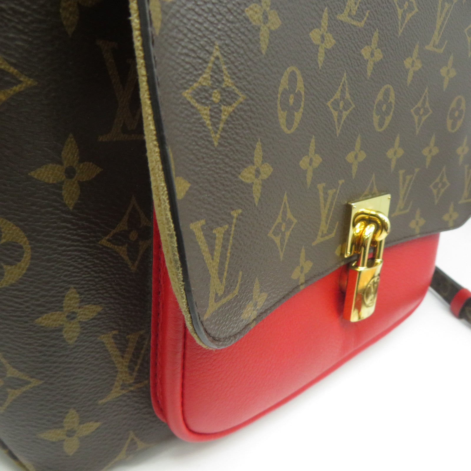 LOUIS VUITTON 【激減優惠】Monogram Marignan金扣手挽肩背兩用袋棕色