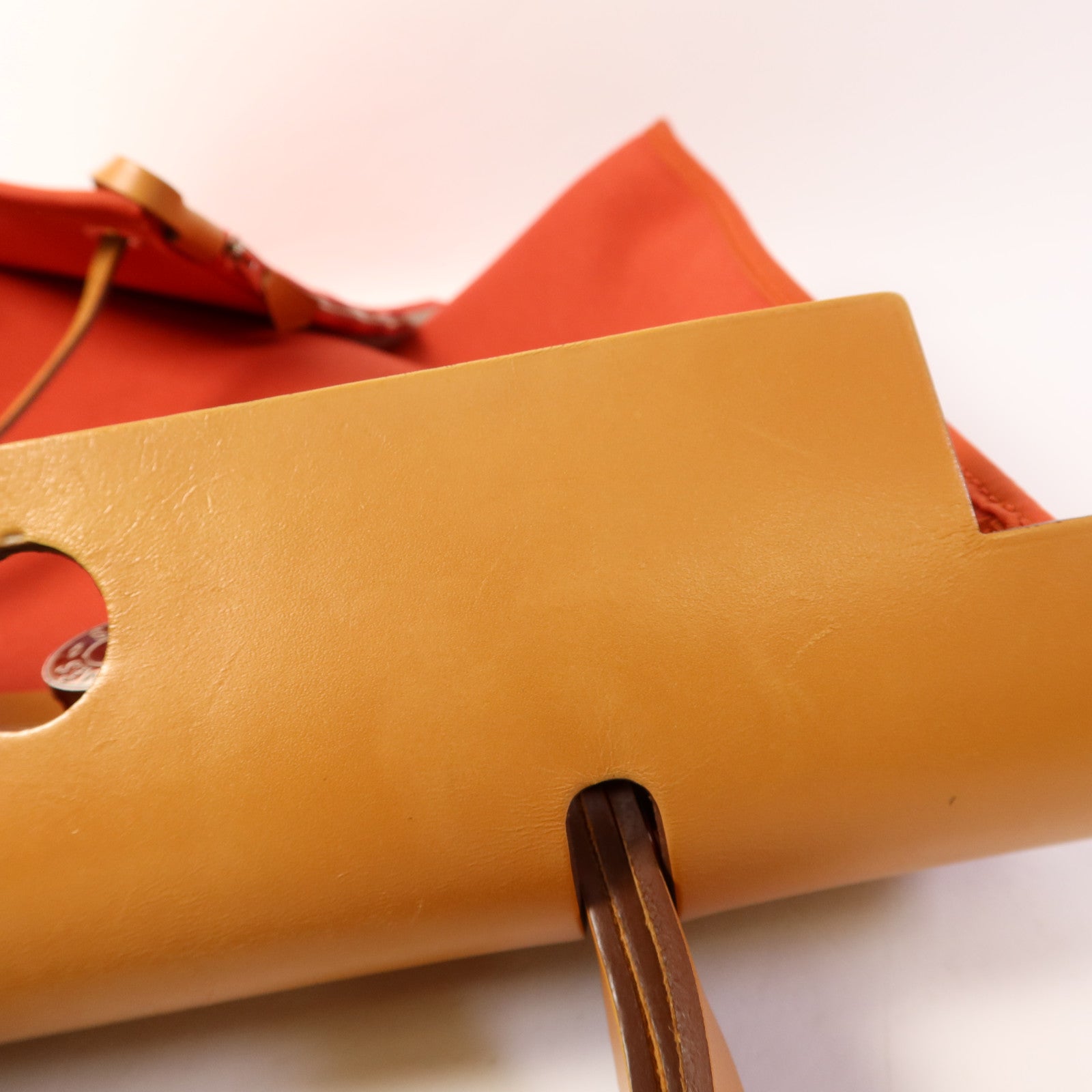 HERMES 帆布Herbag PM銀扣手挽肩背兩用袋