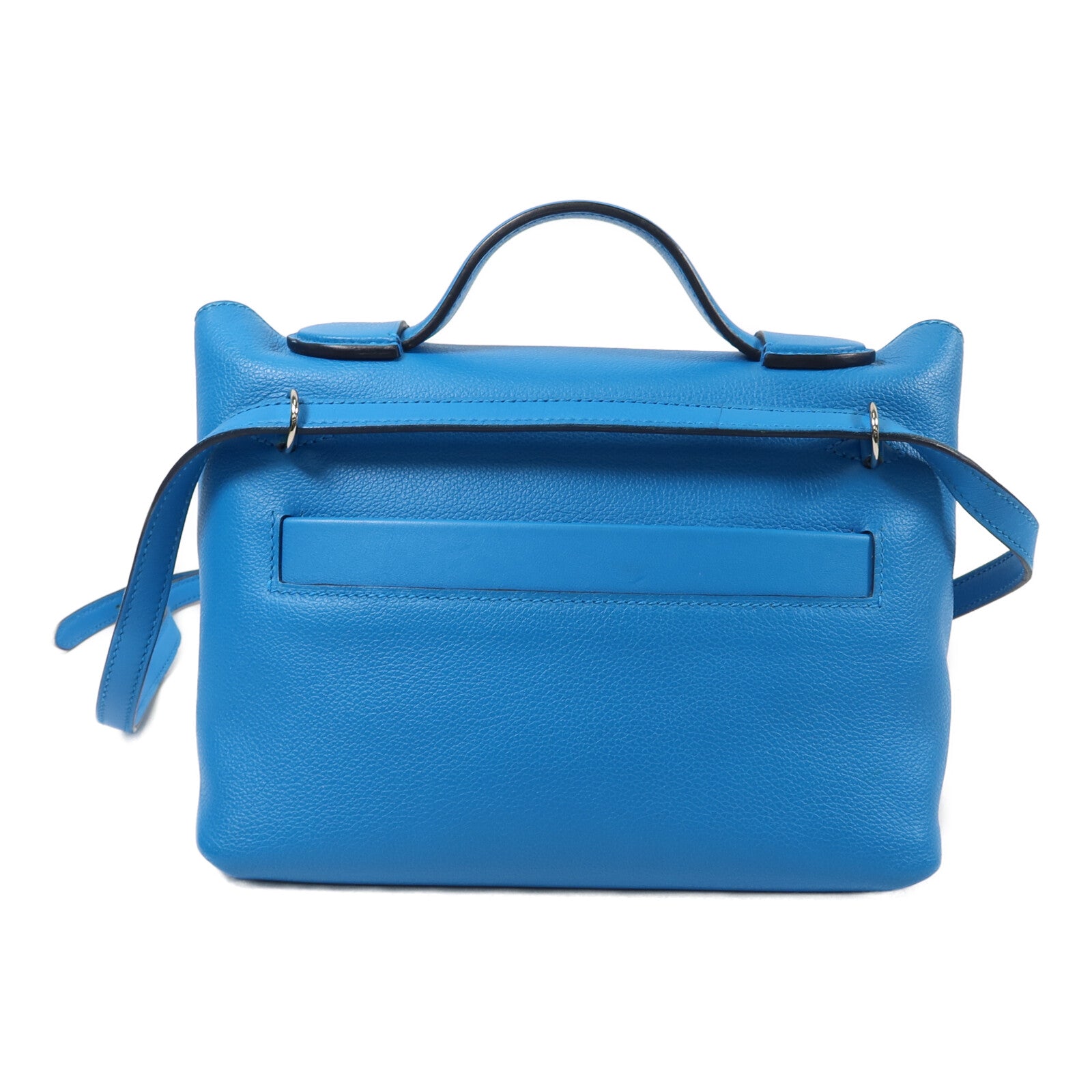 HERMES Evercolor皮革Mini 24/24手挽肩背兩用袋Bleu Frida