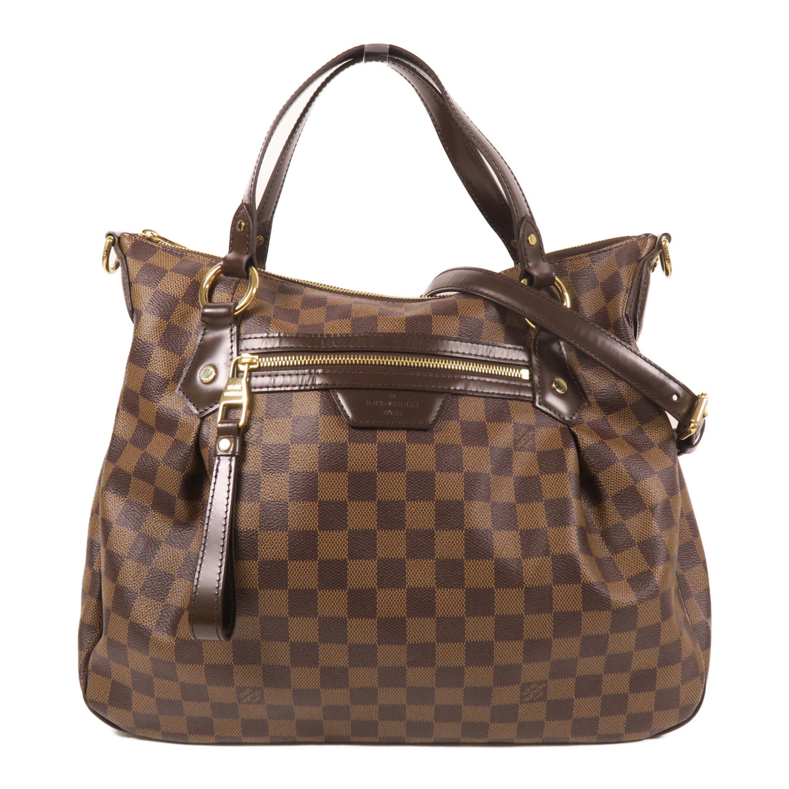 LOUIS VUITTON LV GHW Evora MM 2 Way Shoulder Bag N41131 Damier Brown