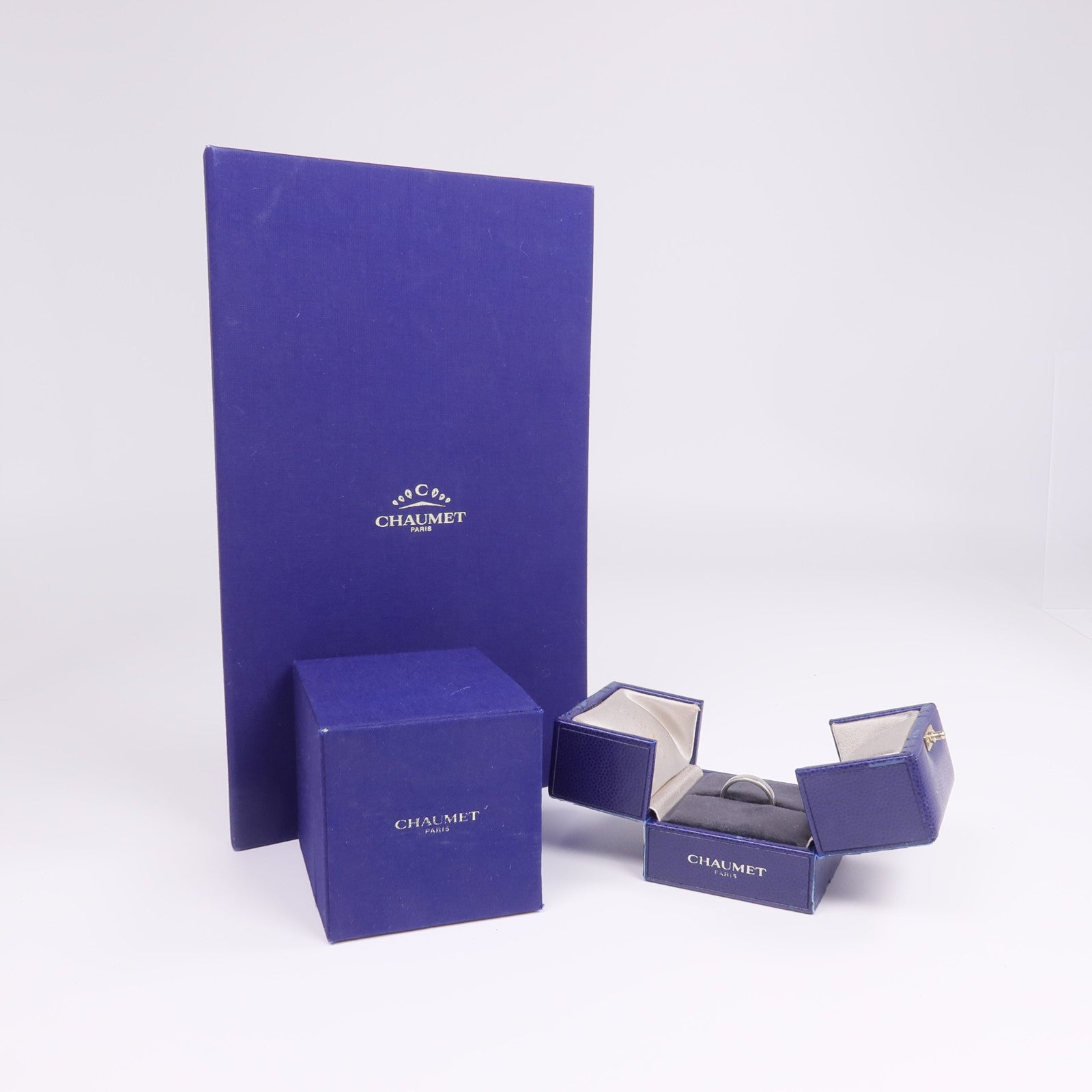 Chaumet PT950鉑金Rubans Wedding Band鑽石戒指