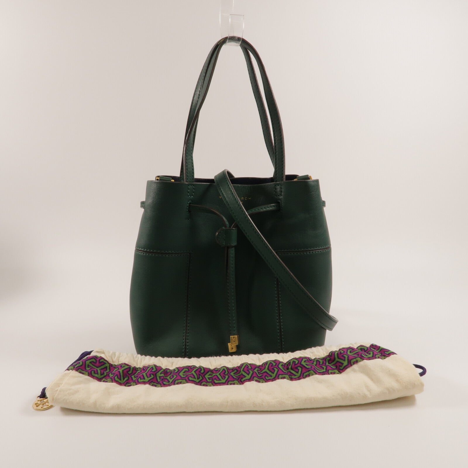 Tory Burch 牛皮皮革Block T Small Bucket Bag手挽肩背兩用袋