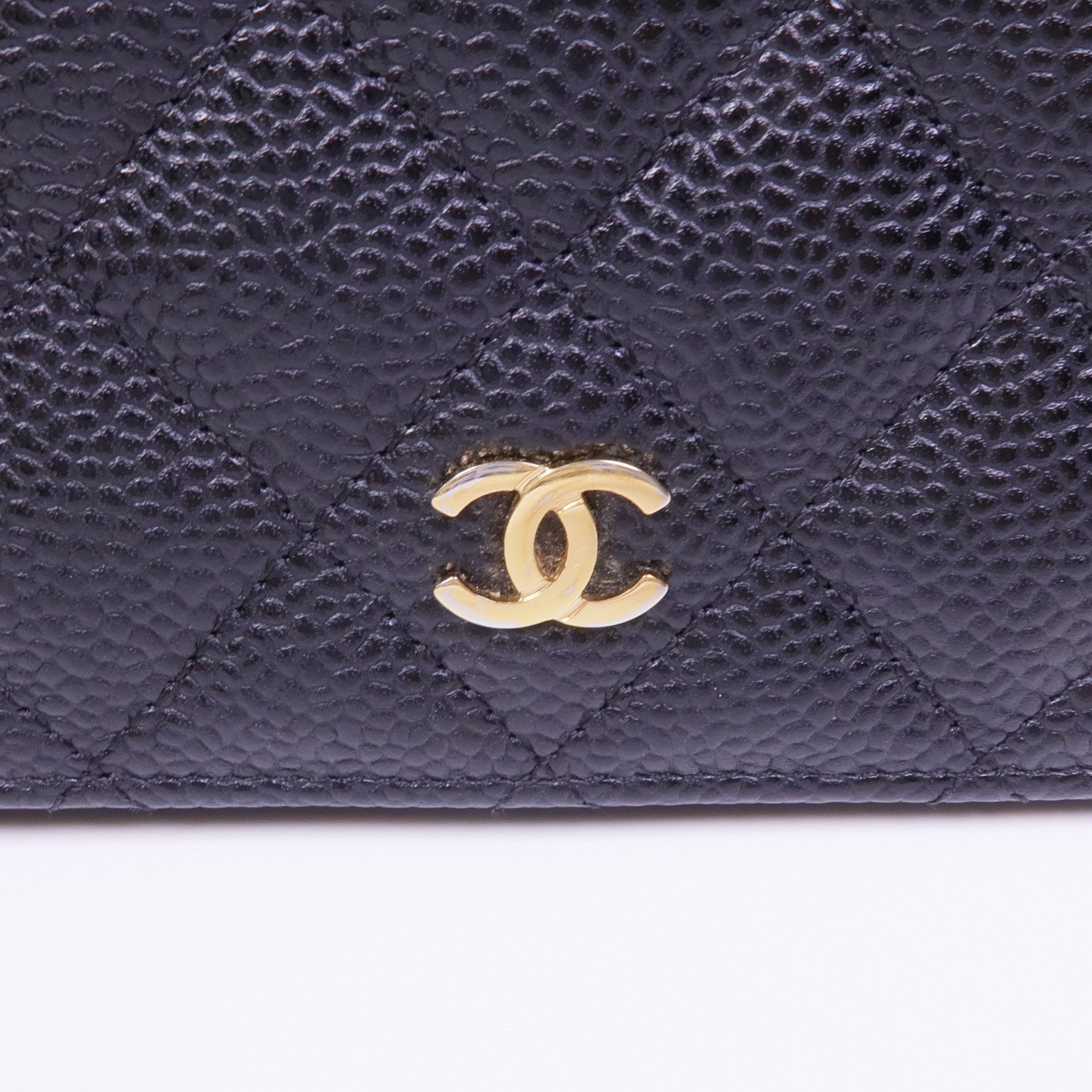 CHANEL 牛皮皮革Long Wallet金扣長錢包