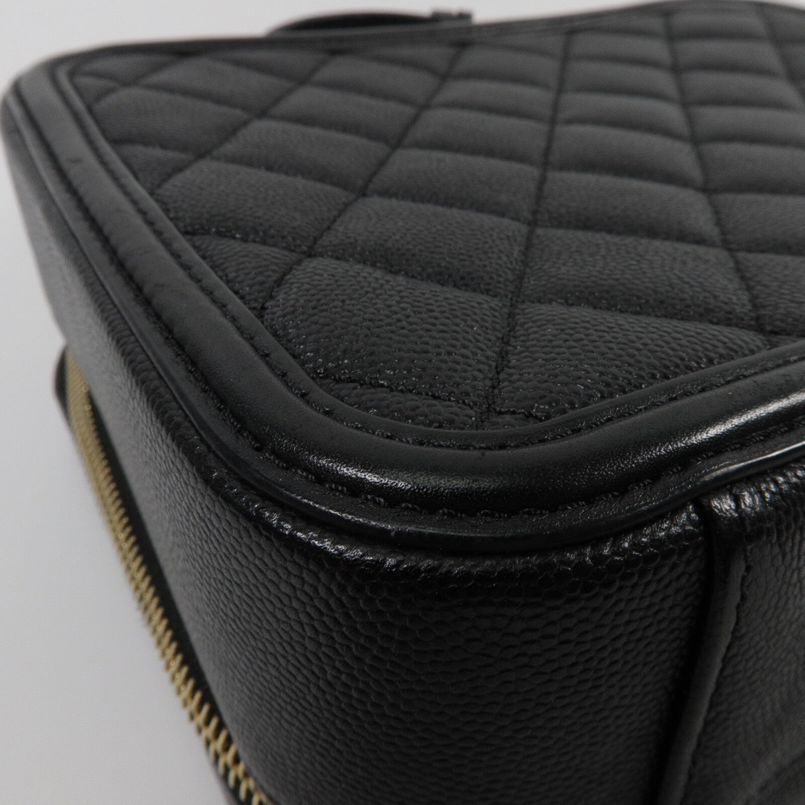CHANEL 牛皮皮革Vanity Case鏈帶手挽肩背兩用袋