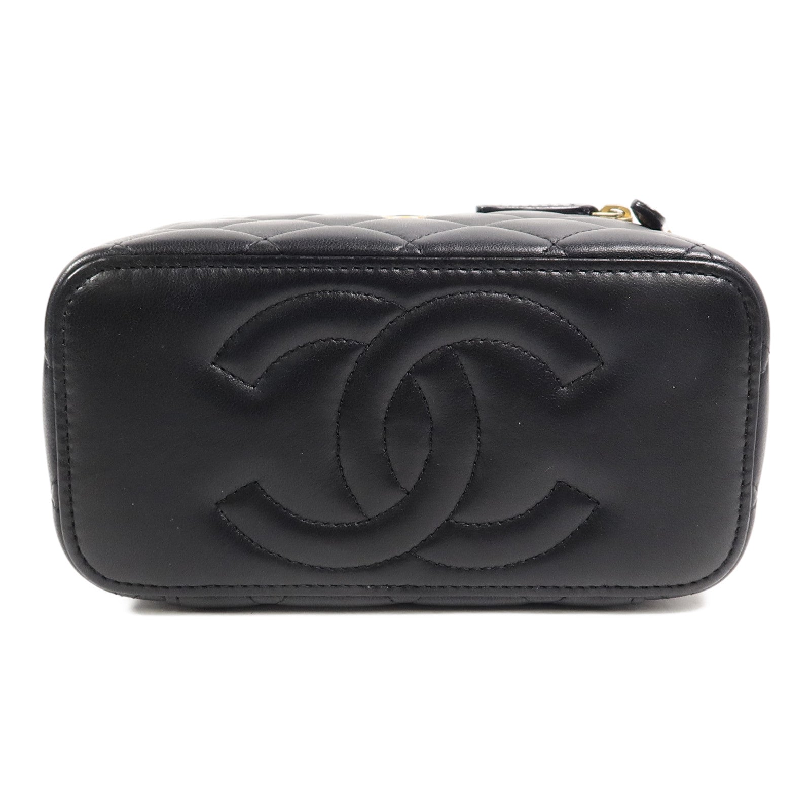 CHANEL 羊皮皮革Vanity Case鏈帶肩背袋