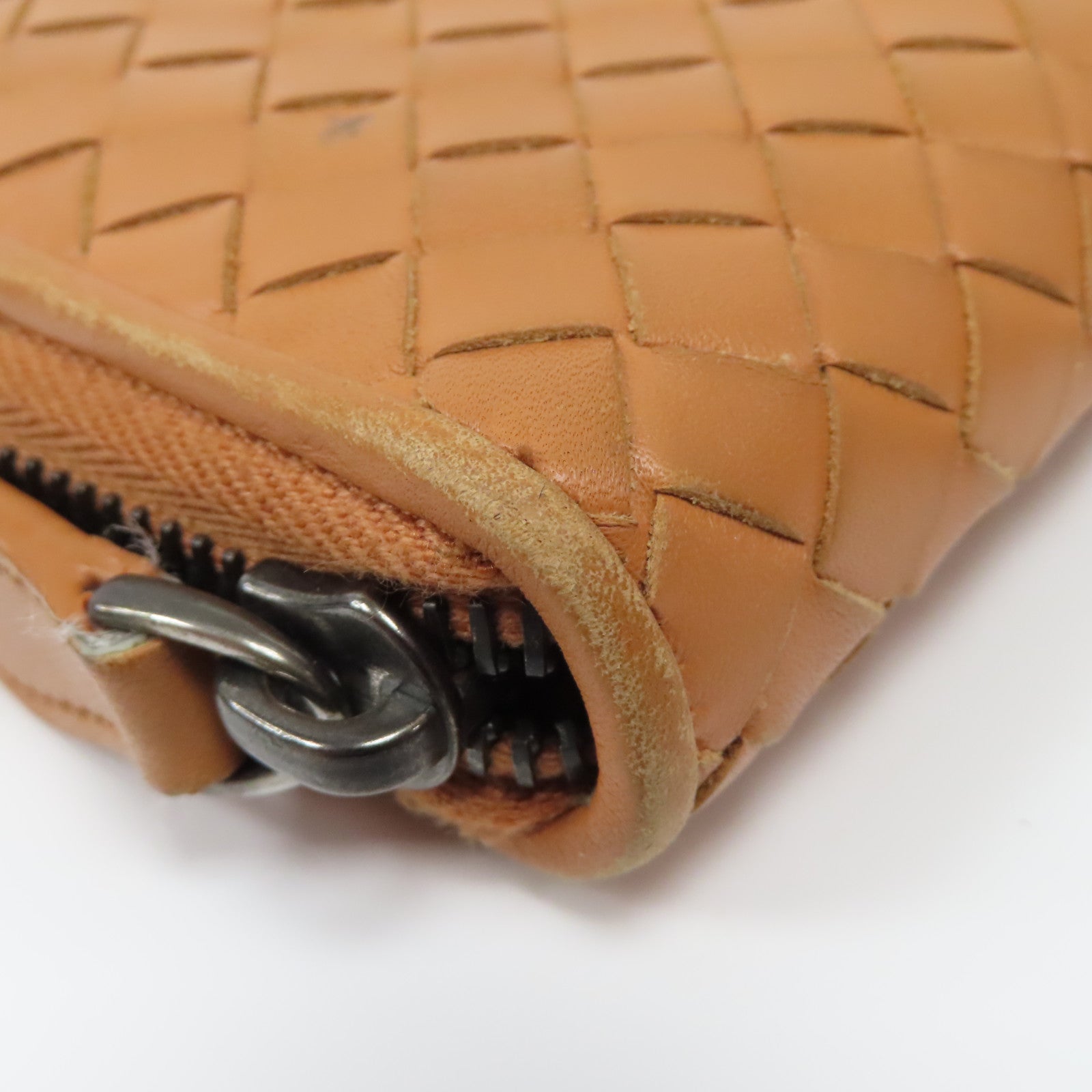 BOTTEGA VENETA 【激減優惠】織紋皮革Long Wallet長錢包啡色