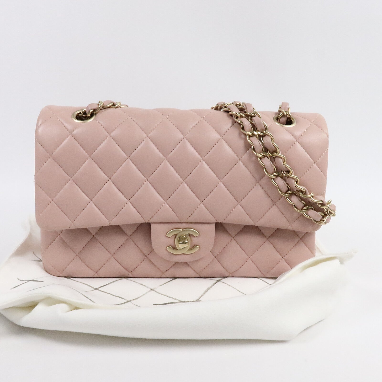 CHANEL 羊皮皮革Classic 25鏈帶肩背袋