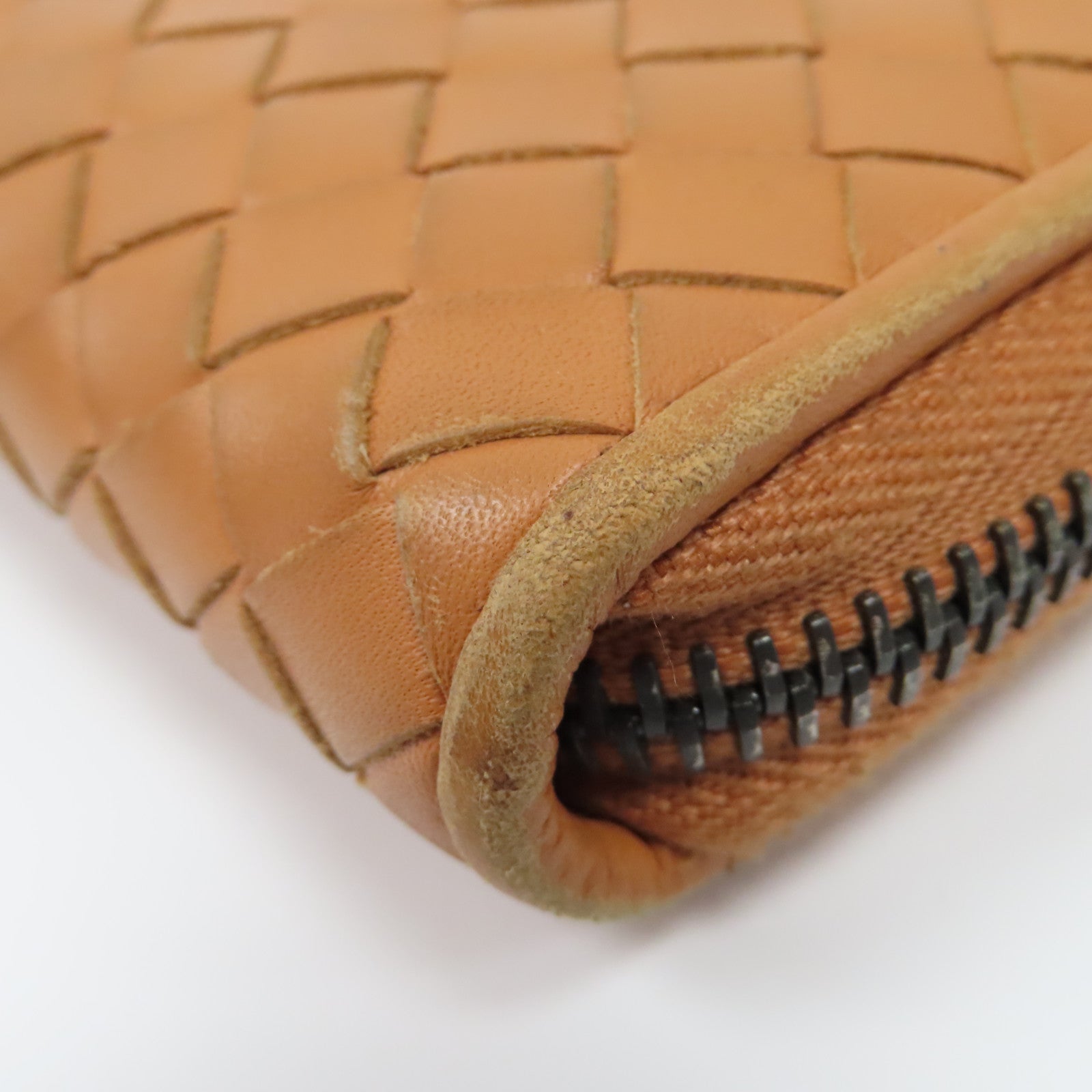 BOTTEGA VENETA 【激減優惠】織紋皮革Long Wallet長錢包啡色