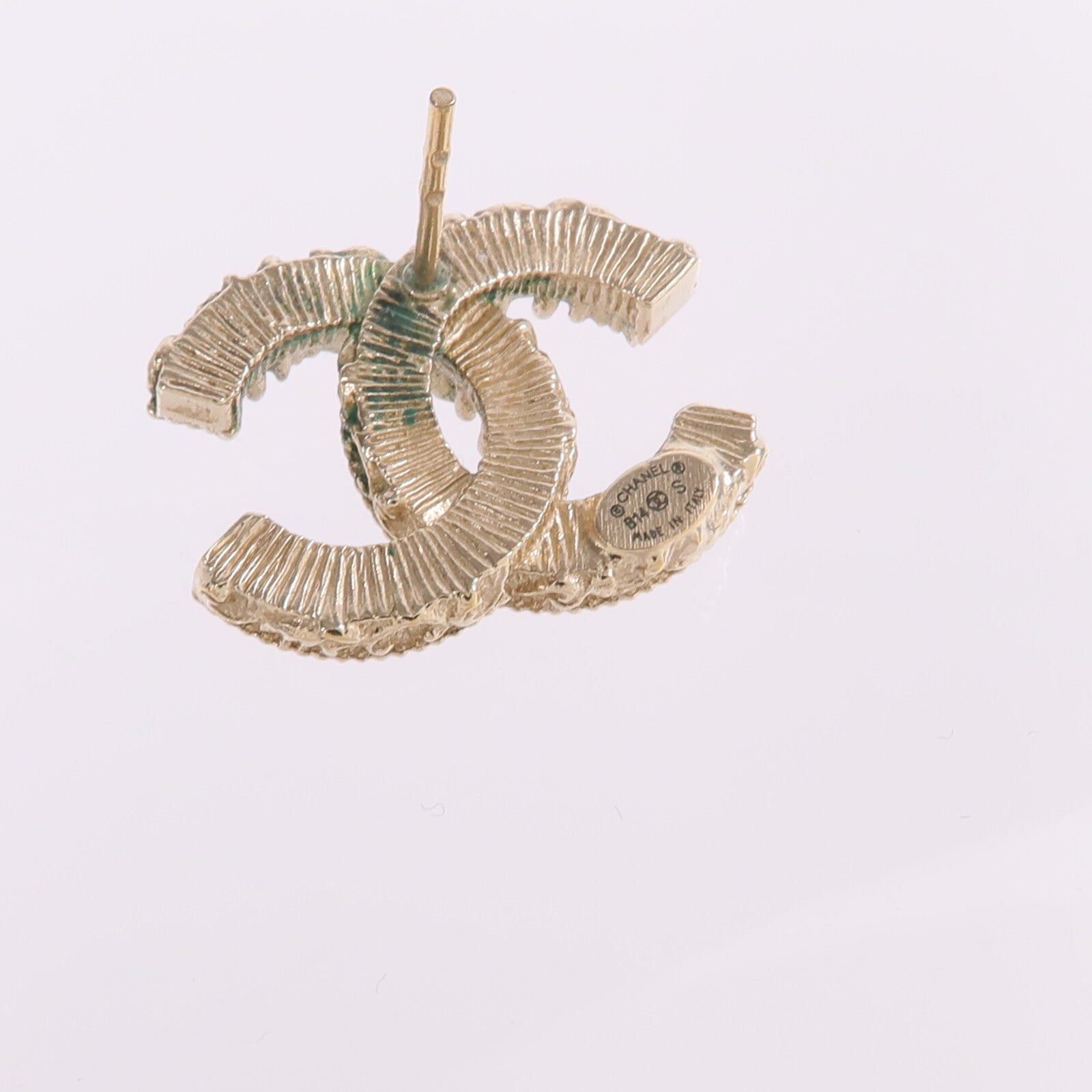 CHANEL 金屬CC Earrings金扣耳環