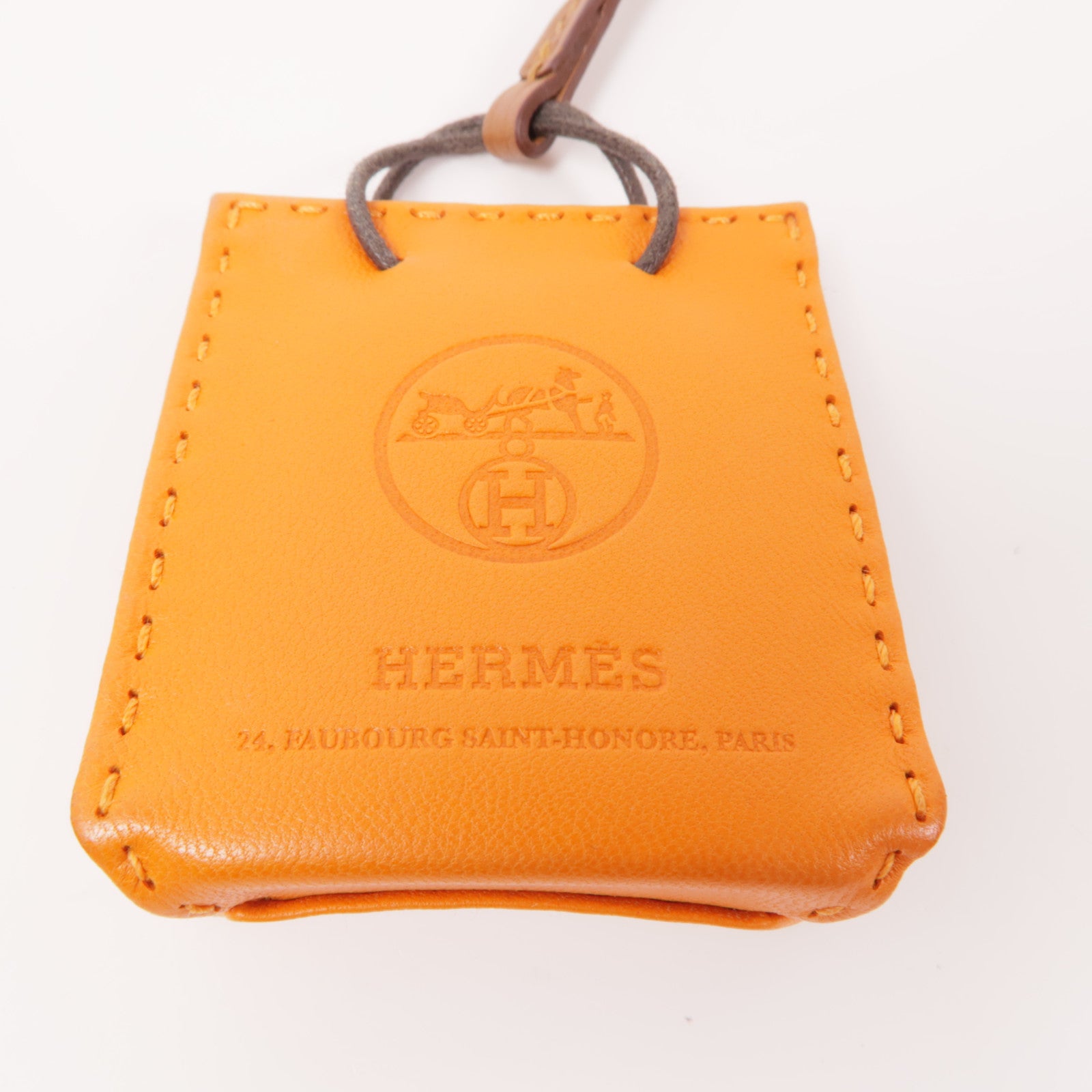 HERMES Swift皮革Shopping Bag Charm掛飾