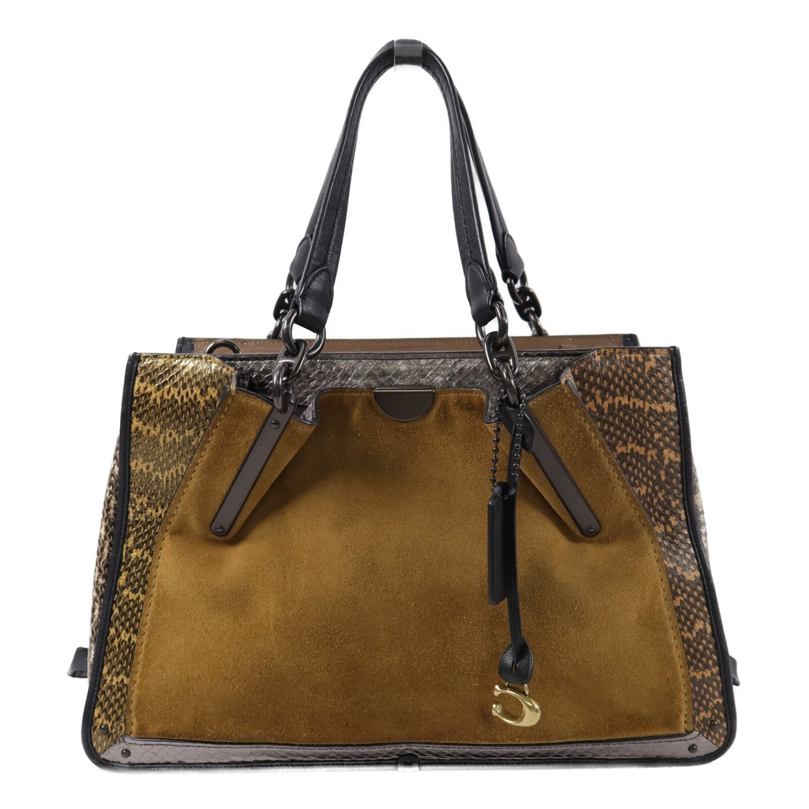 COACH Calf/Snakeskin/Suede Dreamer 36 Shoulder Bag肩背袋