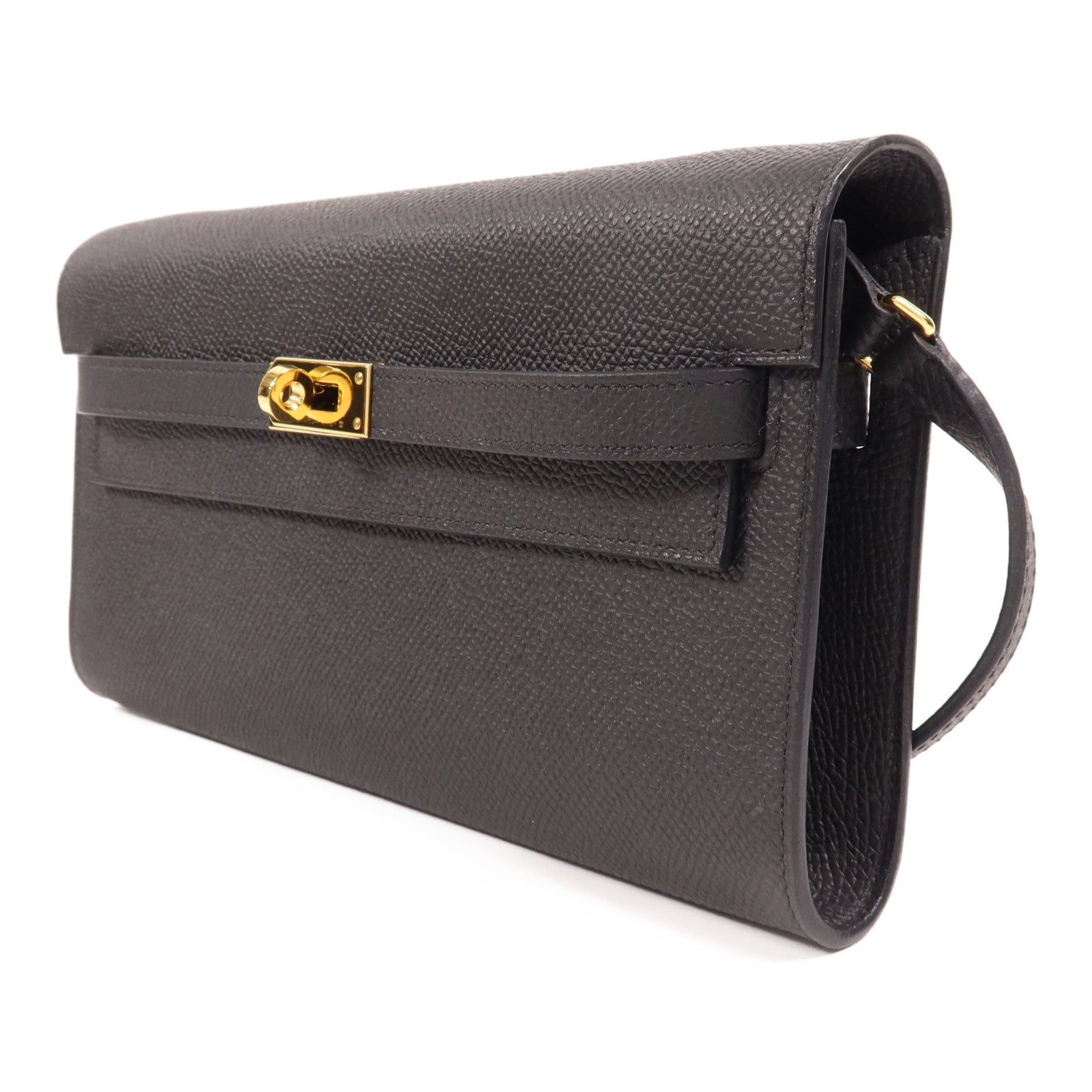 HERMES Epsom皮革Kelly To Go金扣肩背袋