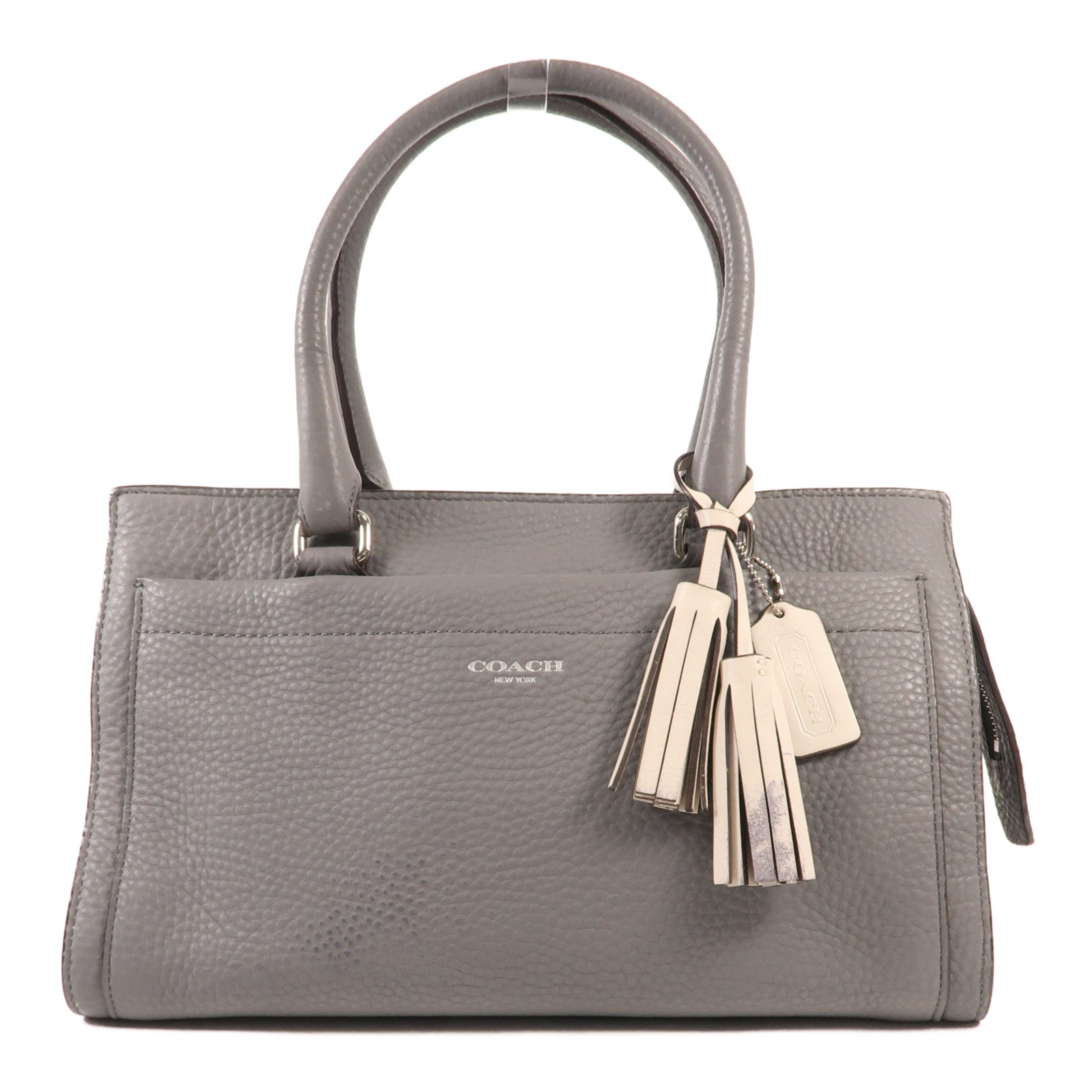 COACH 【激減優惠】牛皮皮革Shoulder Bag銀扣肩背袋