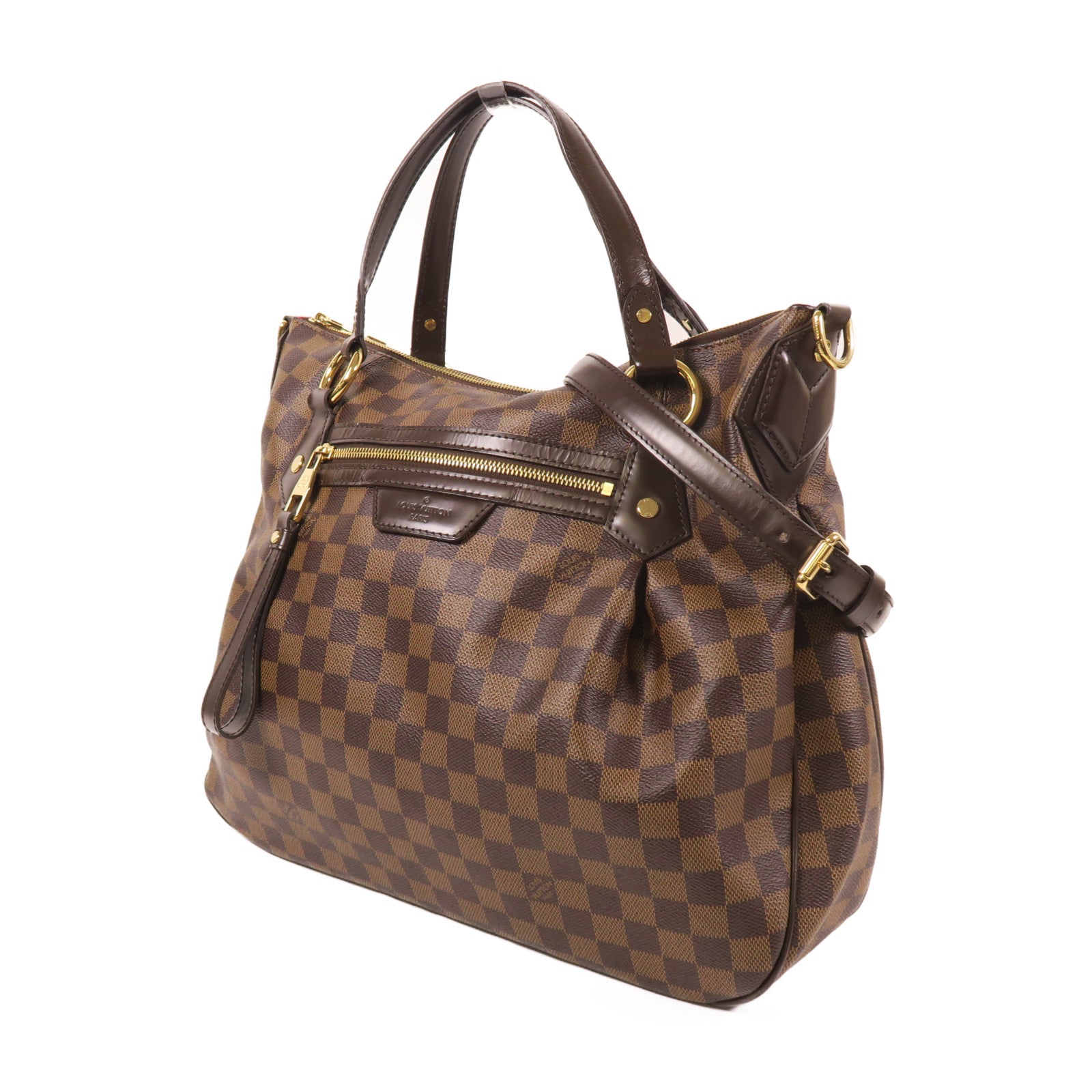 LOUIS VUITTON LV GHW Evora MM 2 Way Shoulder Bag N41131 Damier Brown