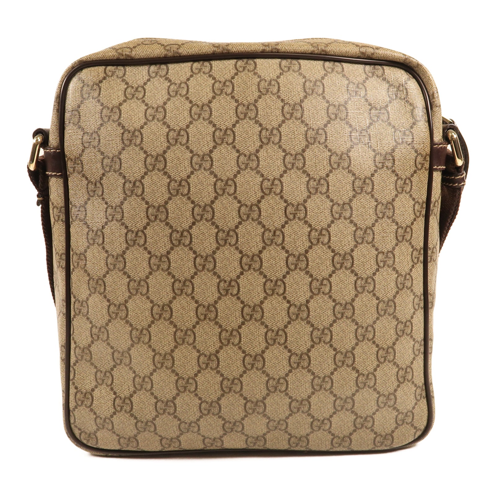 GUCCI 塗層帆布Shoulder Bag金扣肩背袋