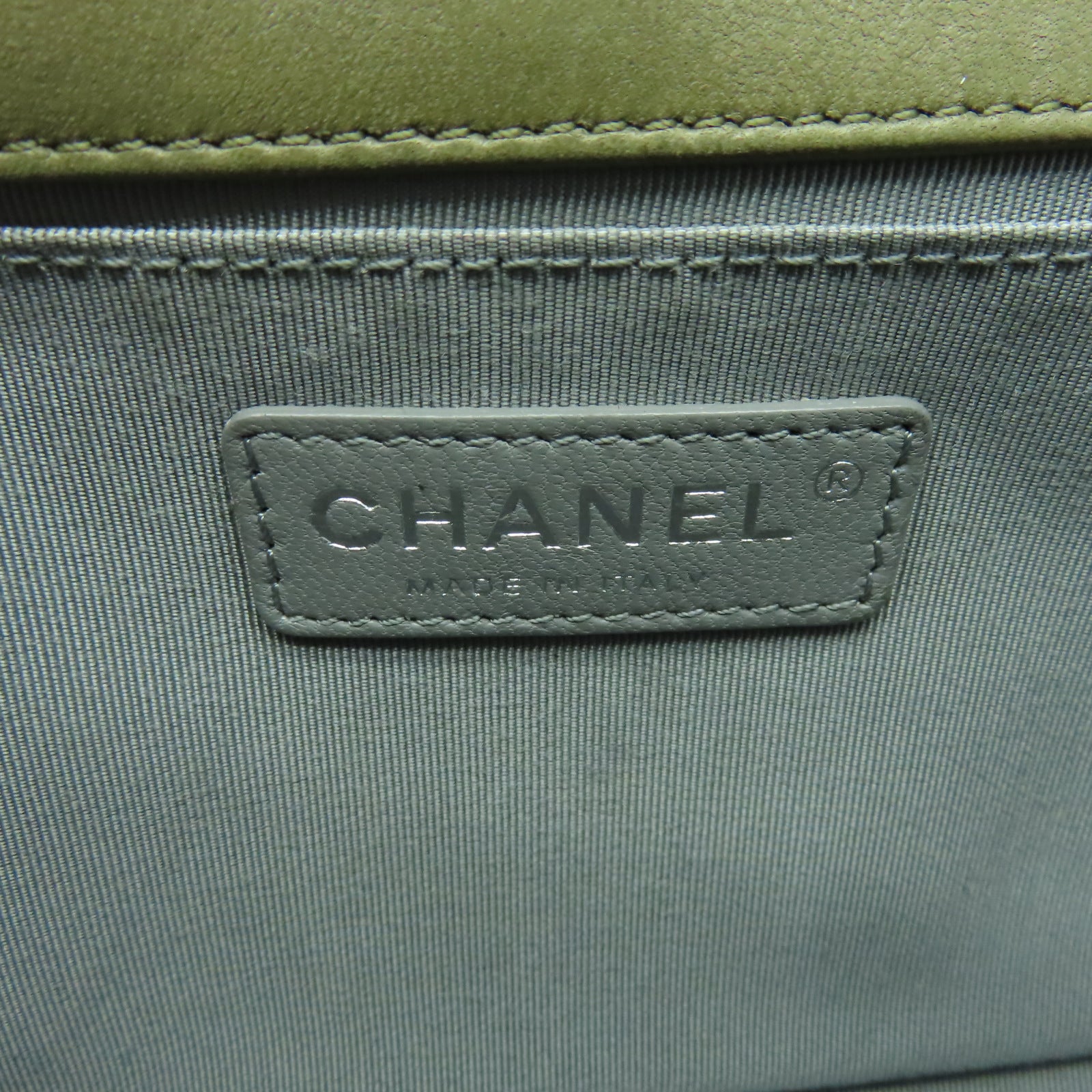 CHANEL 【清倉大減價】菱格羊皮皮革Boy 25銀扣鏈帶肩背袋棕色