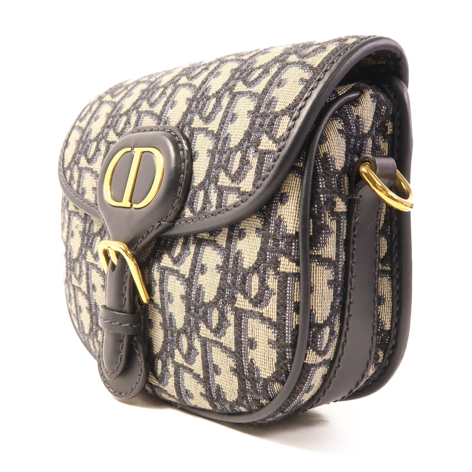 Dior Oblique帆布Bobby Small金扣肩背袋