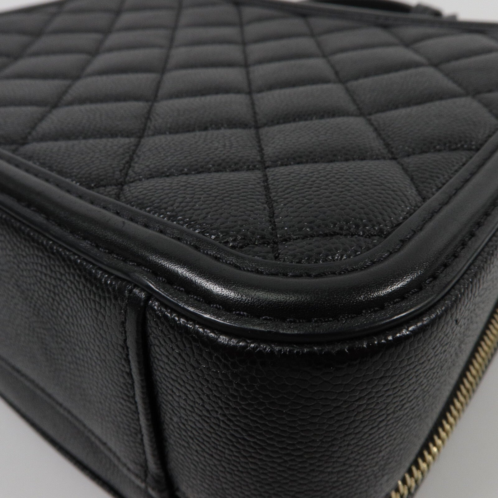 CHANEL 牛皮皮革Vanity Case鏈帶手挽肩背兩用袋