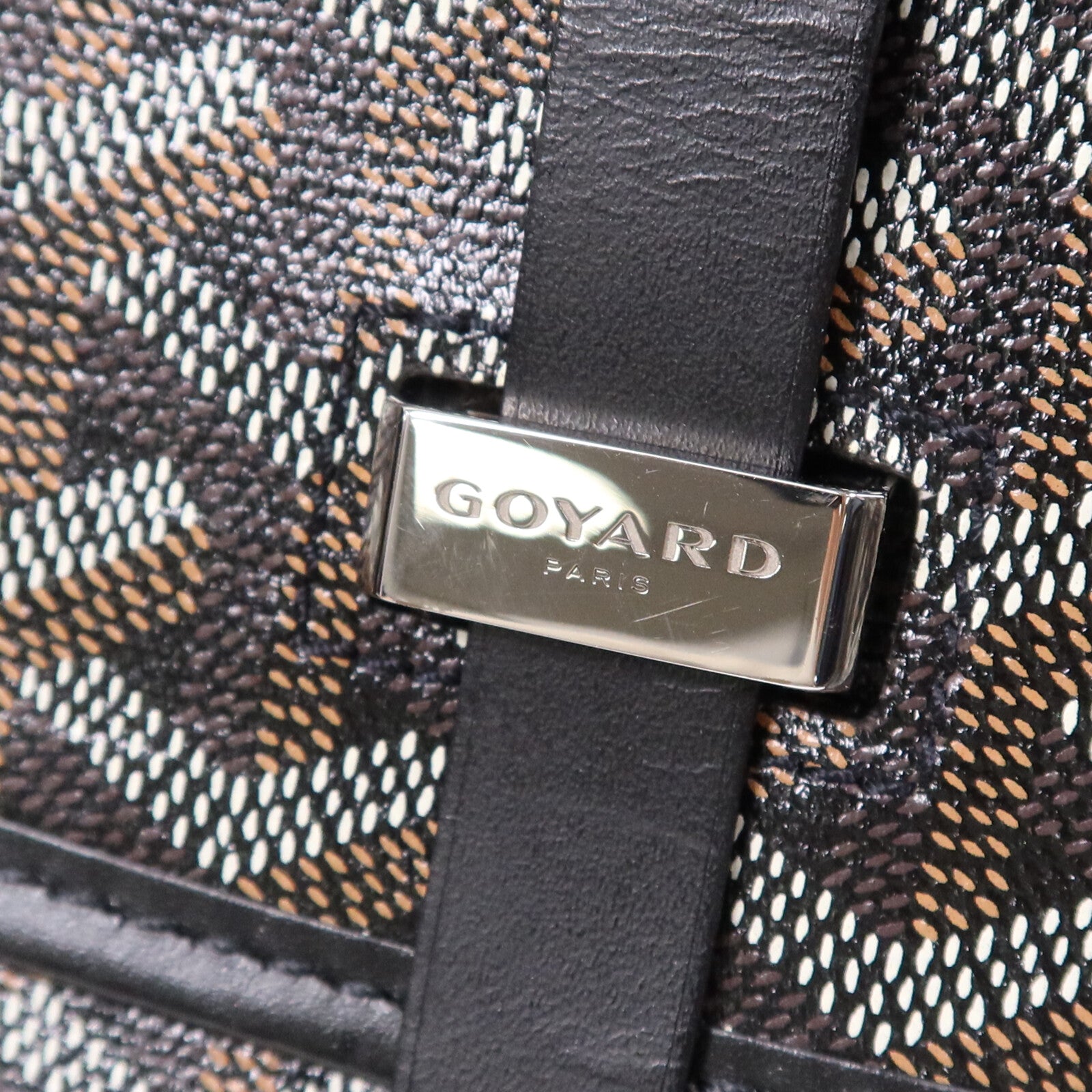 GOYARD 塗層帆布Belvedere PM銀扣肩背袋