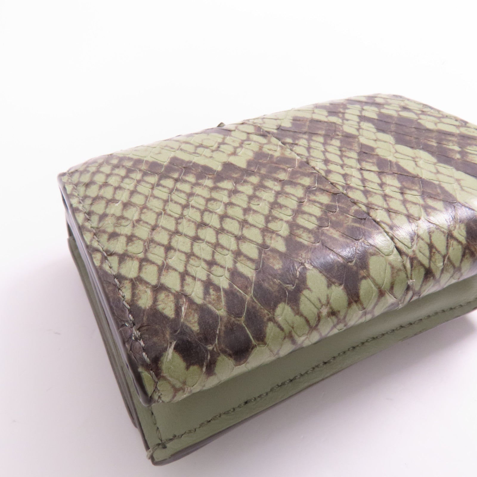 FENDI 蛇皮皮革Wallet銀扣錢包