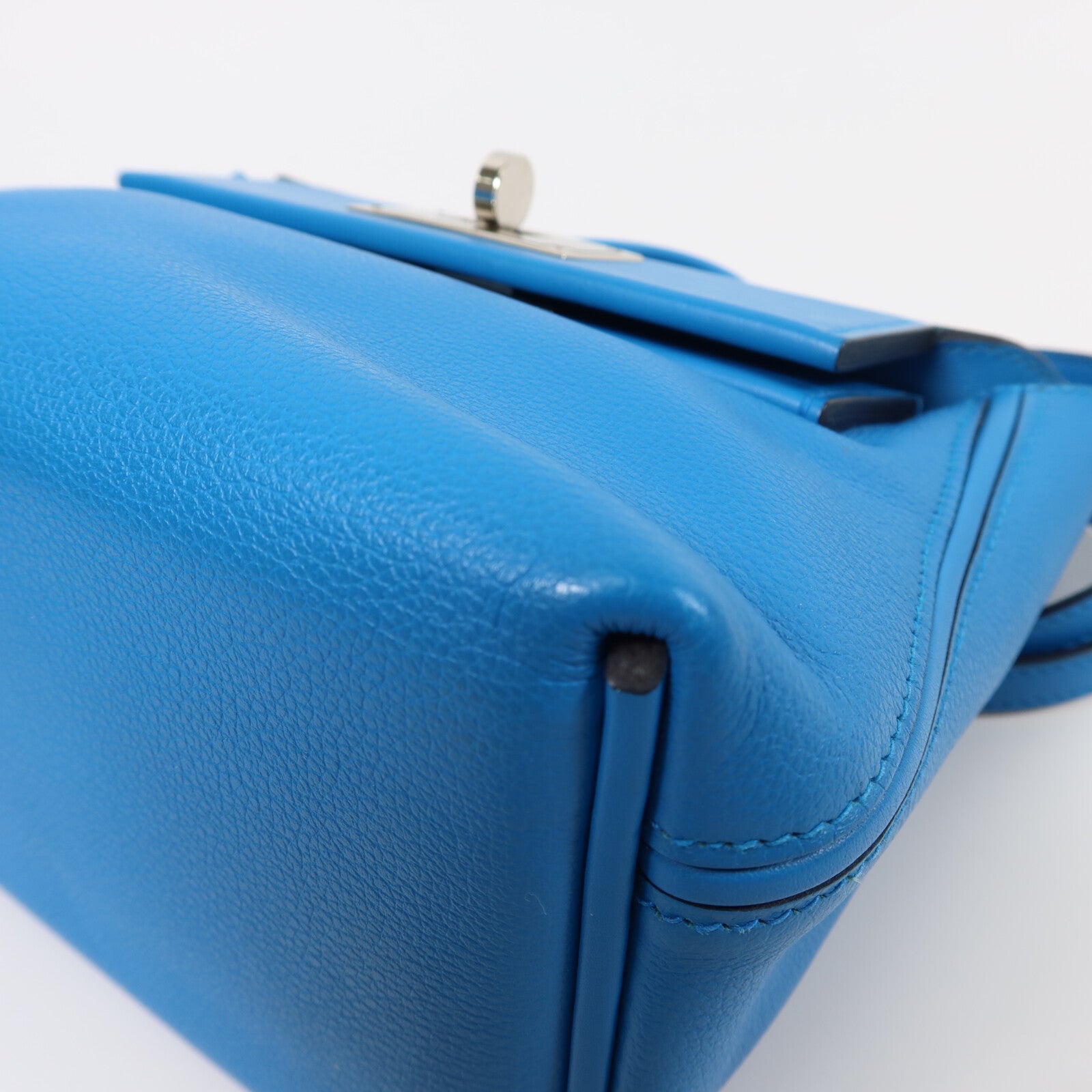 HERMES Evercolor皮革Mini 24/24手挽肩背兩用袋Bleu Frida