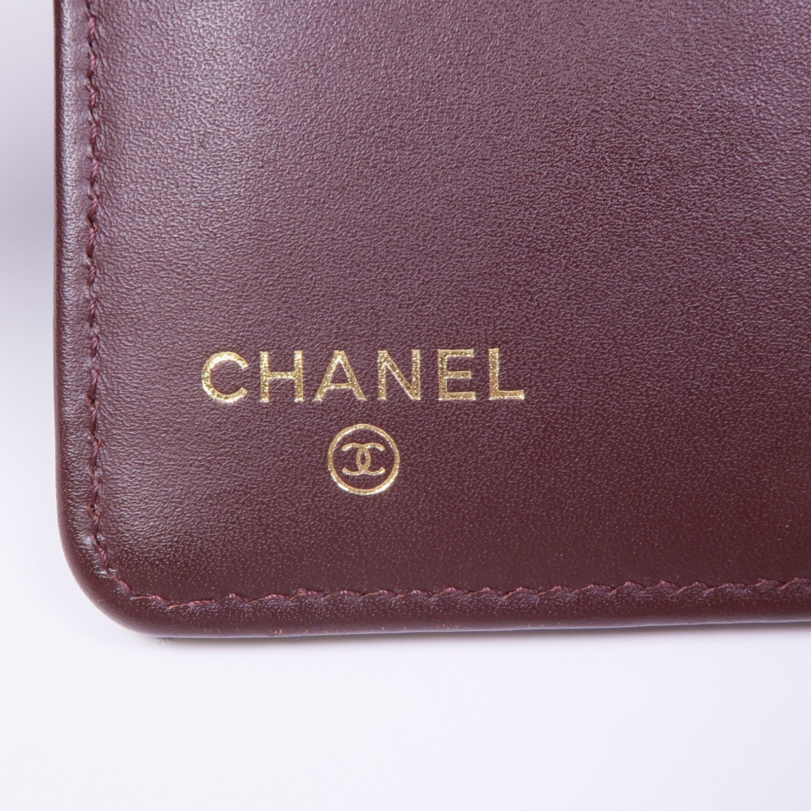 CHANEL 牛皮皮革Long Wallet金扣長錢包