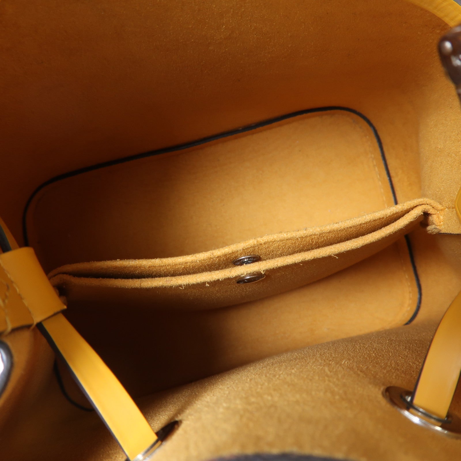 LOUIS VUITTON Epi Neo Noe BB銀扣手挽肩背兩用袋深藍色/黃色