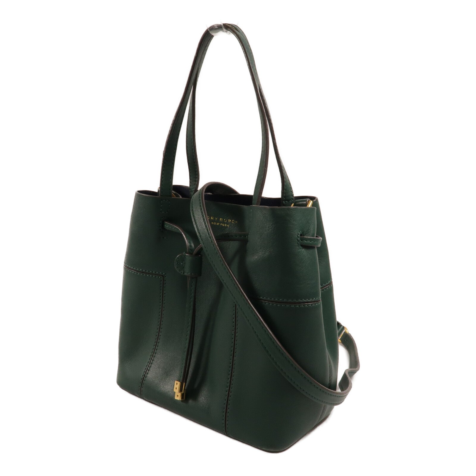 Tory Burch 牛皮皮革Block T Small Bucket Bag手挽肩背兩用袋