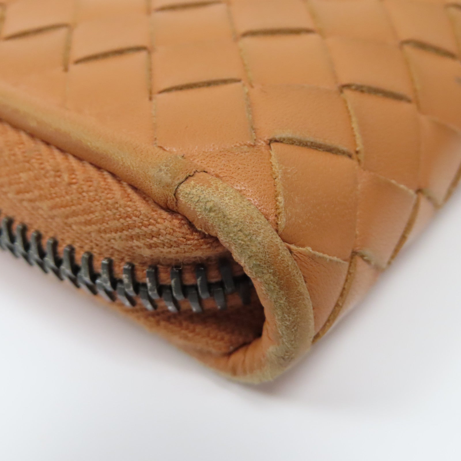 BOTTEGA VENETA 【激減優惠】織紋皮革Long Wallet長錢包啡色
