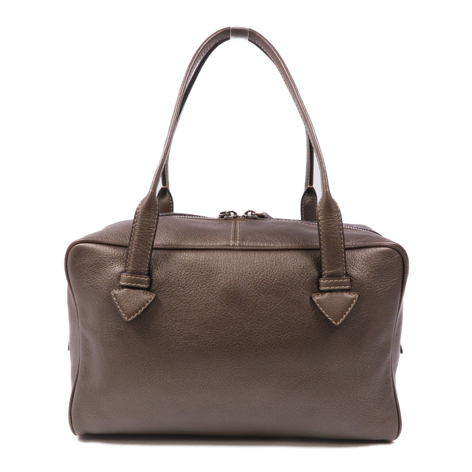 LOEWE 牛皮皮革Handbag銀扣手挽袋