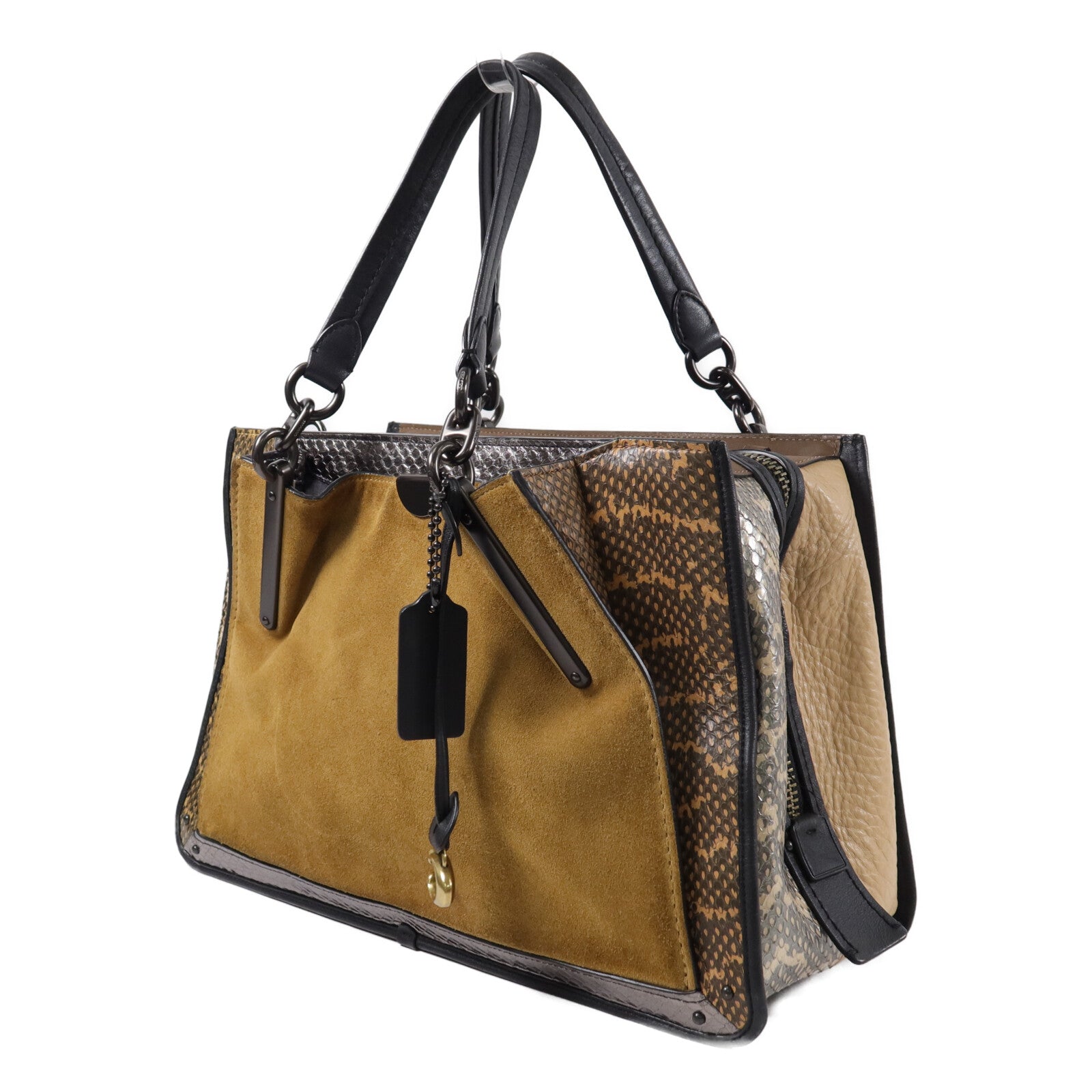 COACH Calf/Snakeskin/Suede Dreamer 36 Shoulder Bag肩背袋