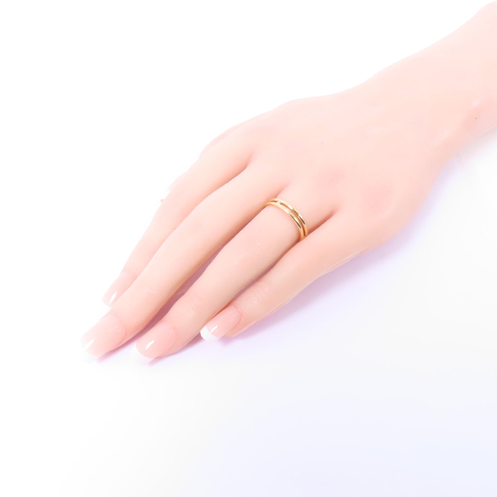 HERMES 18K玫瑰金Ariane Wedding Band戒指HERMES#53/US#6