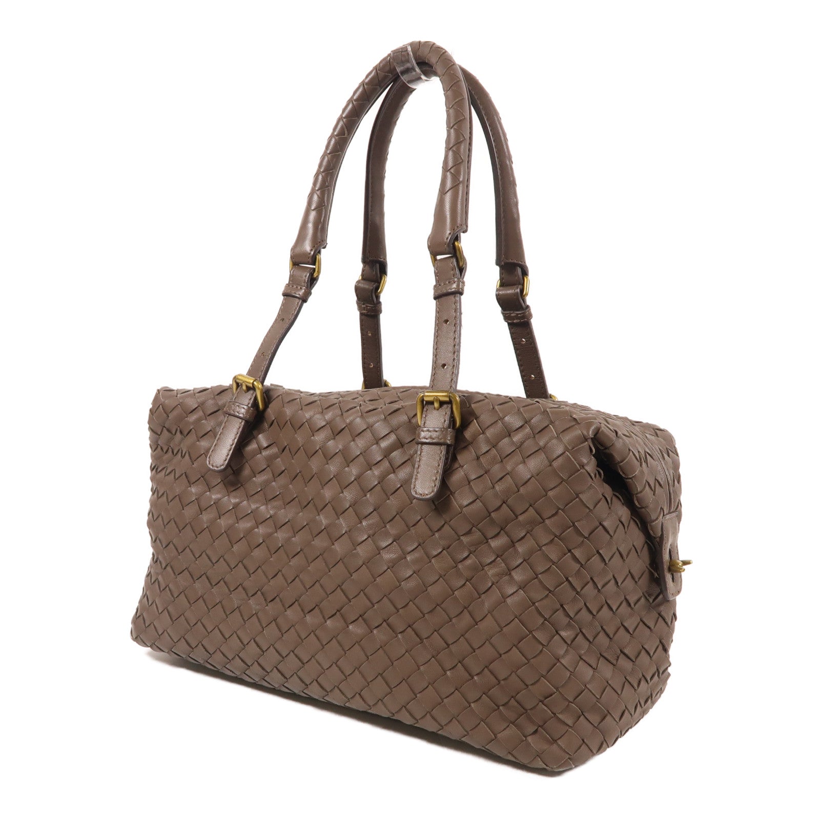 BOTTEGA VENETA 羊皮皮革Shoulder Bag肩背袋棕色