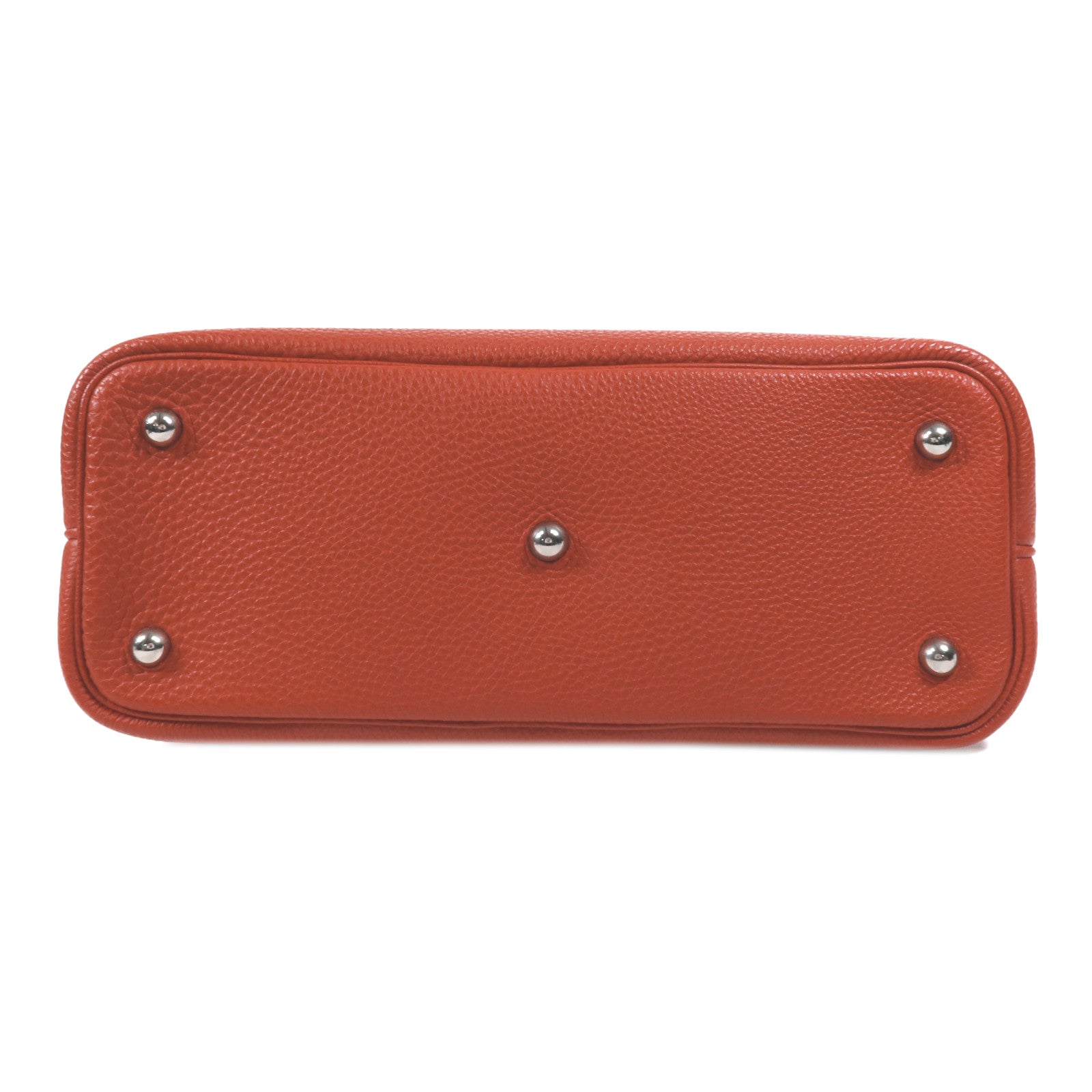 HERMES Togo皮革Bolide 1923 30銀扣手挽袋Rouge Garance