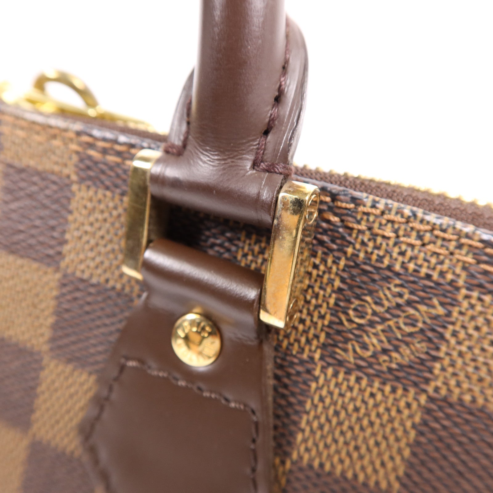 LOUIS VUITTON Damier Alma金扣手挽袋