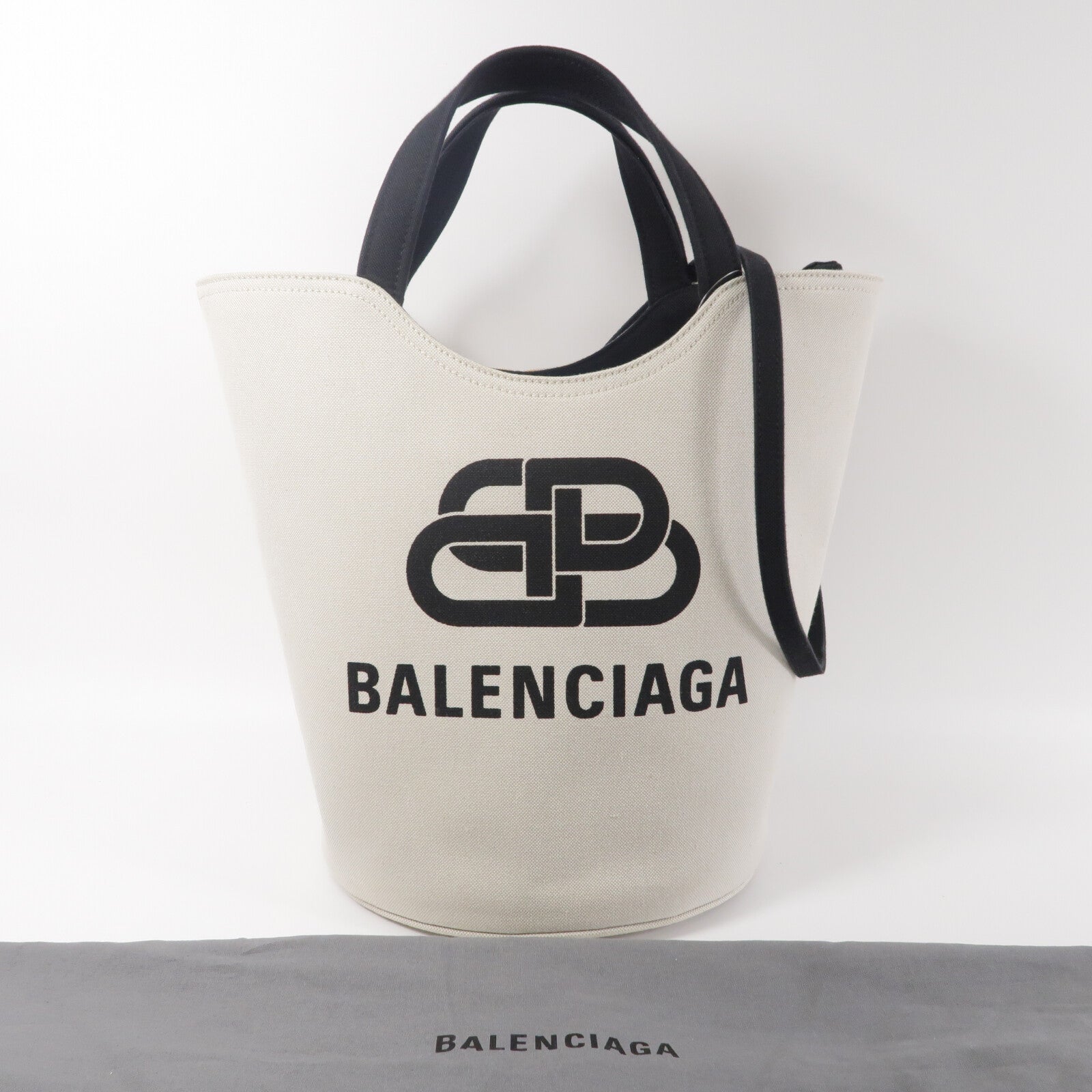 BALENCIAGA 帆布Wave Tote Bag手挽肩背兩用袋