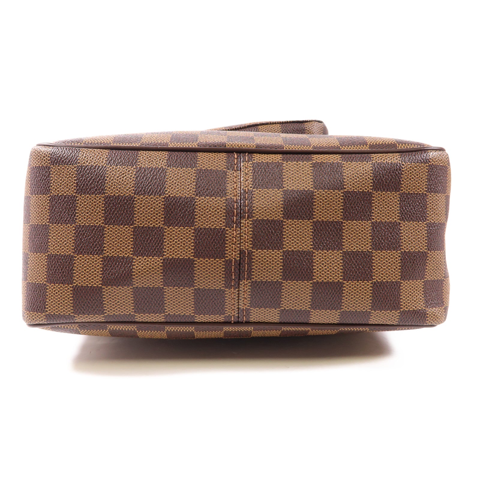 LOUIS VUITTON Damier Olaf MM金扣肩背袋棕色