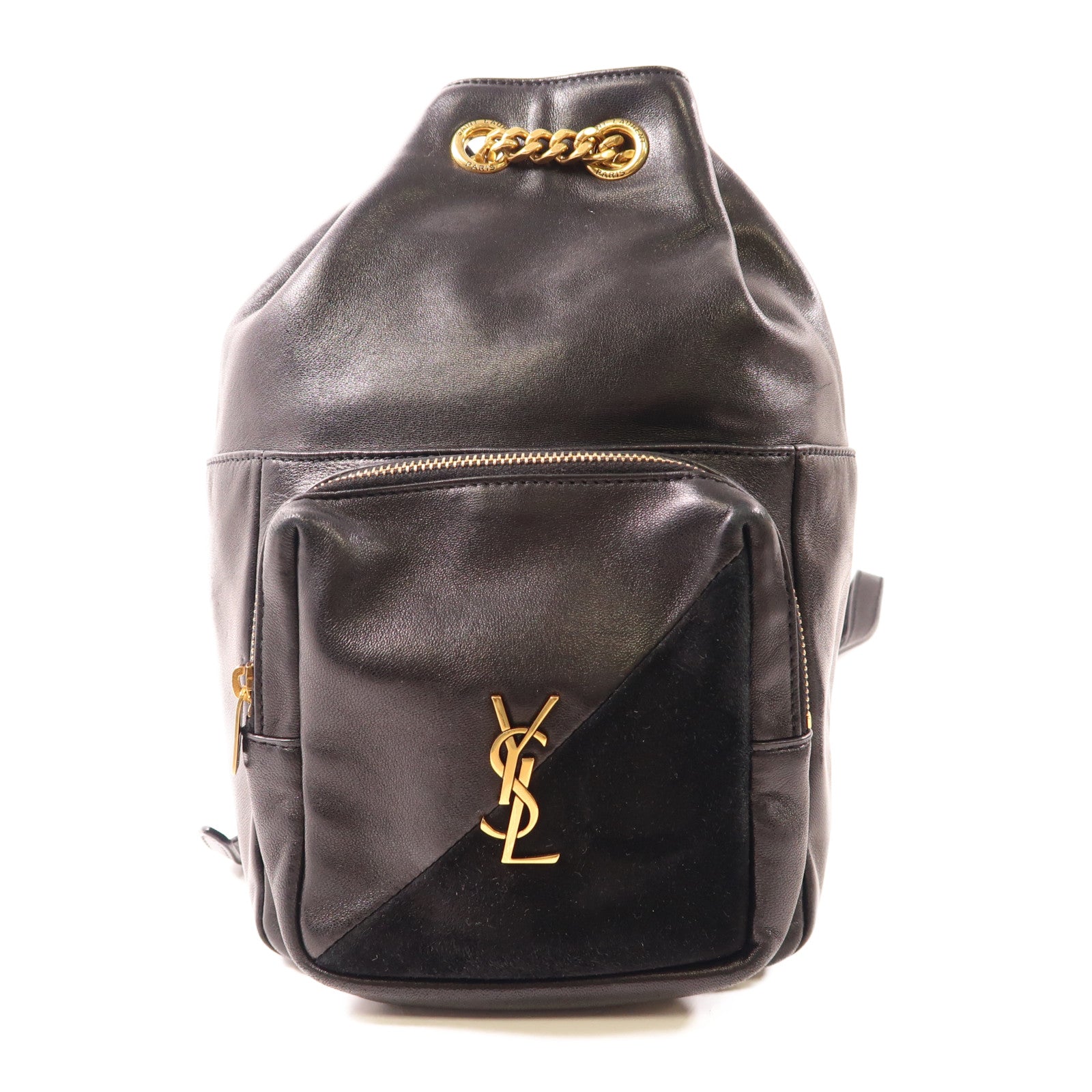 SAINT LAURENT 羊皮皮革/麂皮皮革Jamie Backpack金扣背包