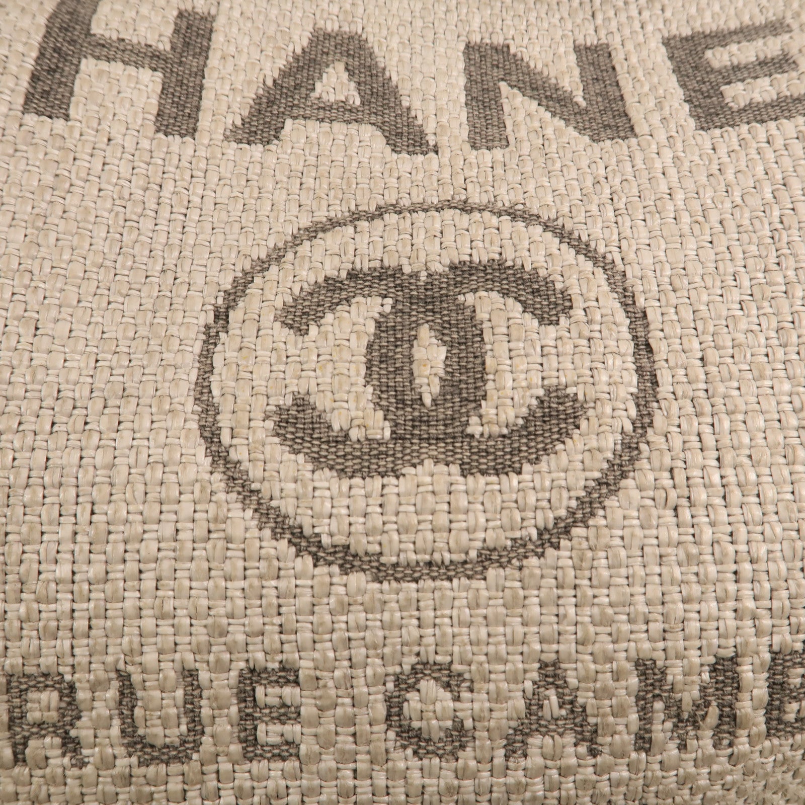 CHANEL 帆布Deauville Tote銀扣鏈帶手挽肩背兩用袋