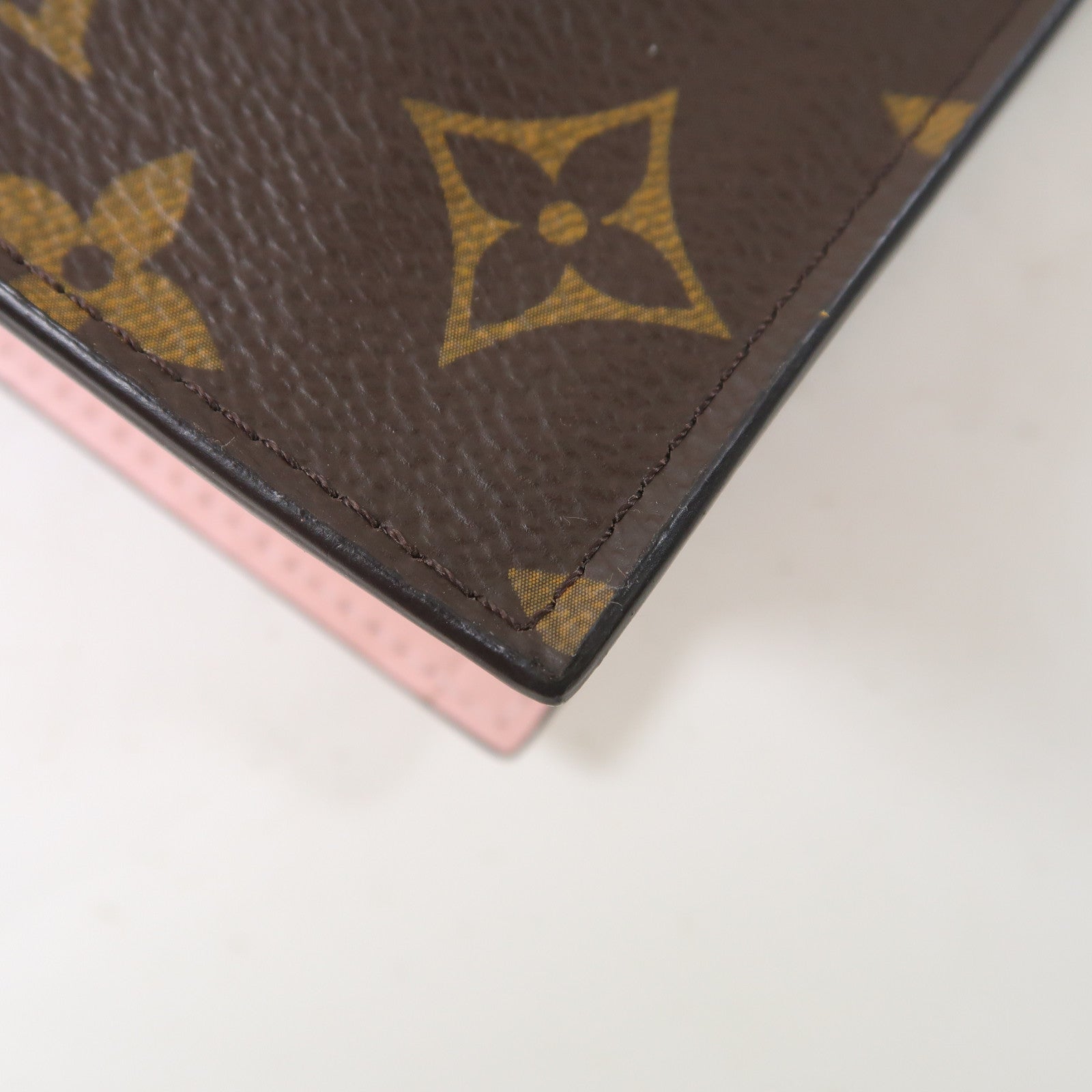 LOUIS VUITTON Monogram Flore金扣鏈帶肩背袋啡色/粉紅色