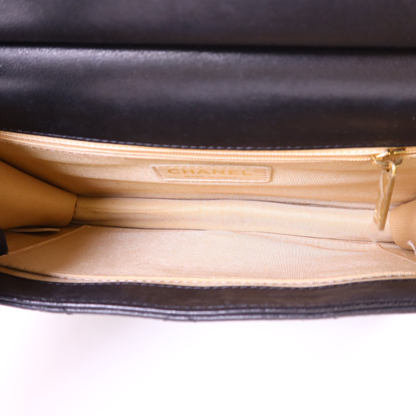 CHANEL 牛皮皮革Shoulder Bag金扣鏈帶肩背袋