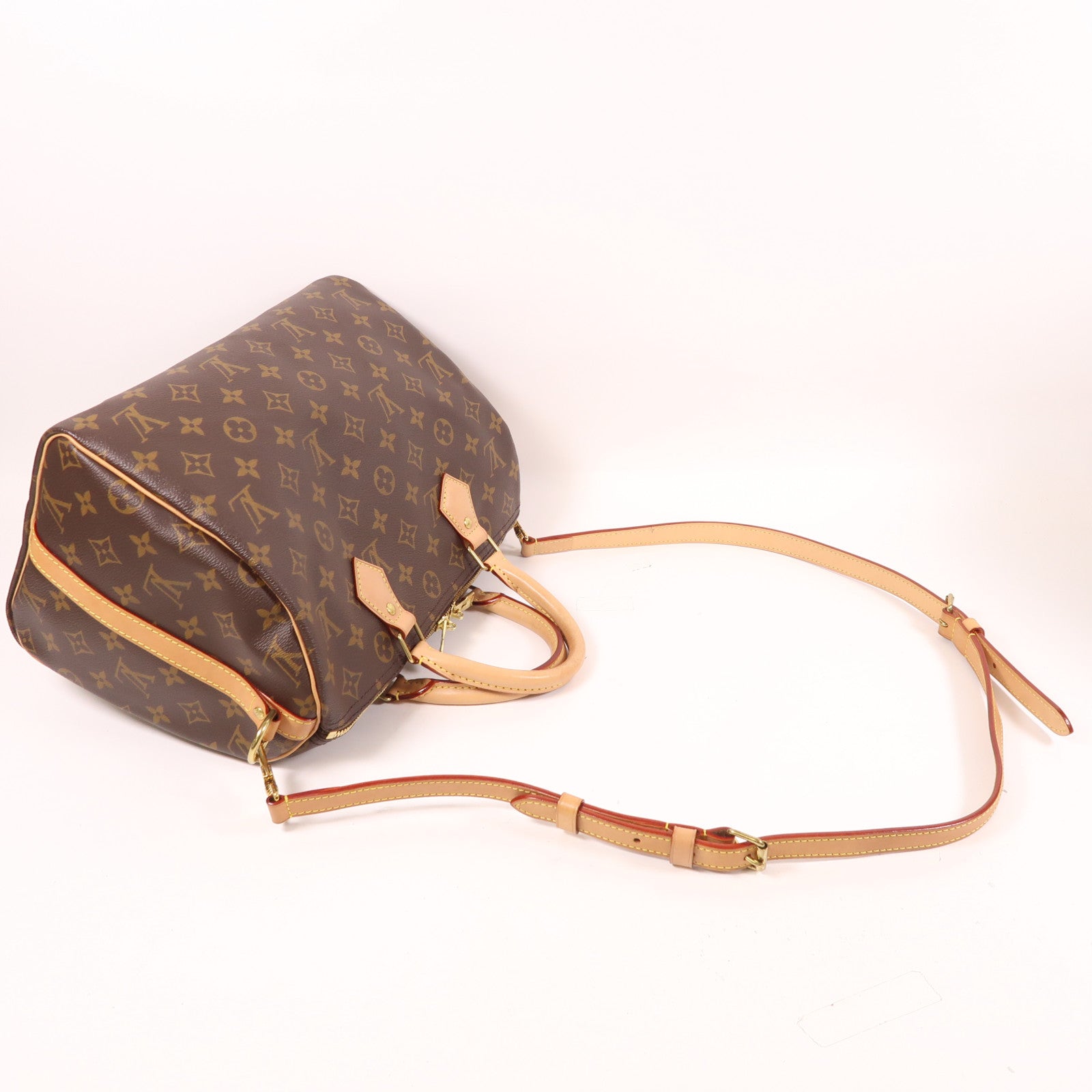 LOUIS VUITTON Monogram Speedy Bandouliere 30金扣手挽肩背兩用袋