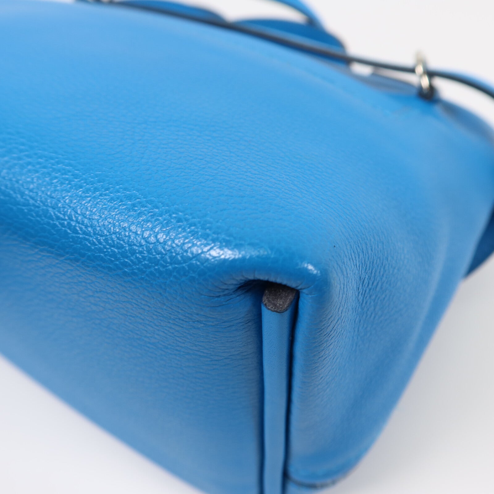 HERMES Evercolor皮革Mini 24/24手挽肩背兩用袋Bleu Frida