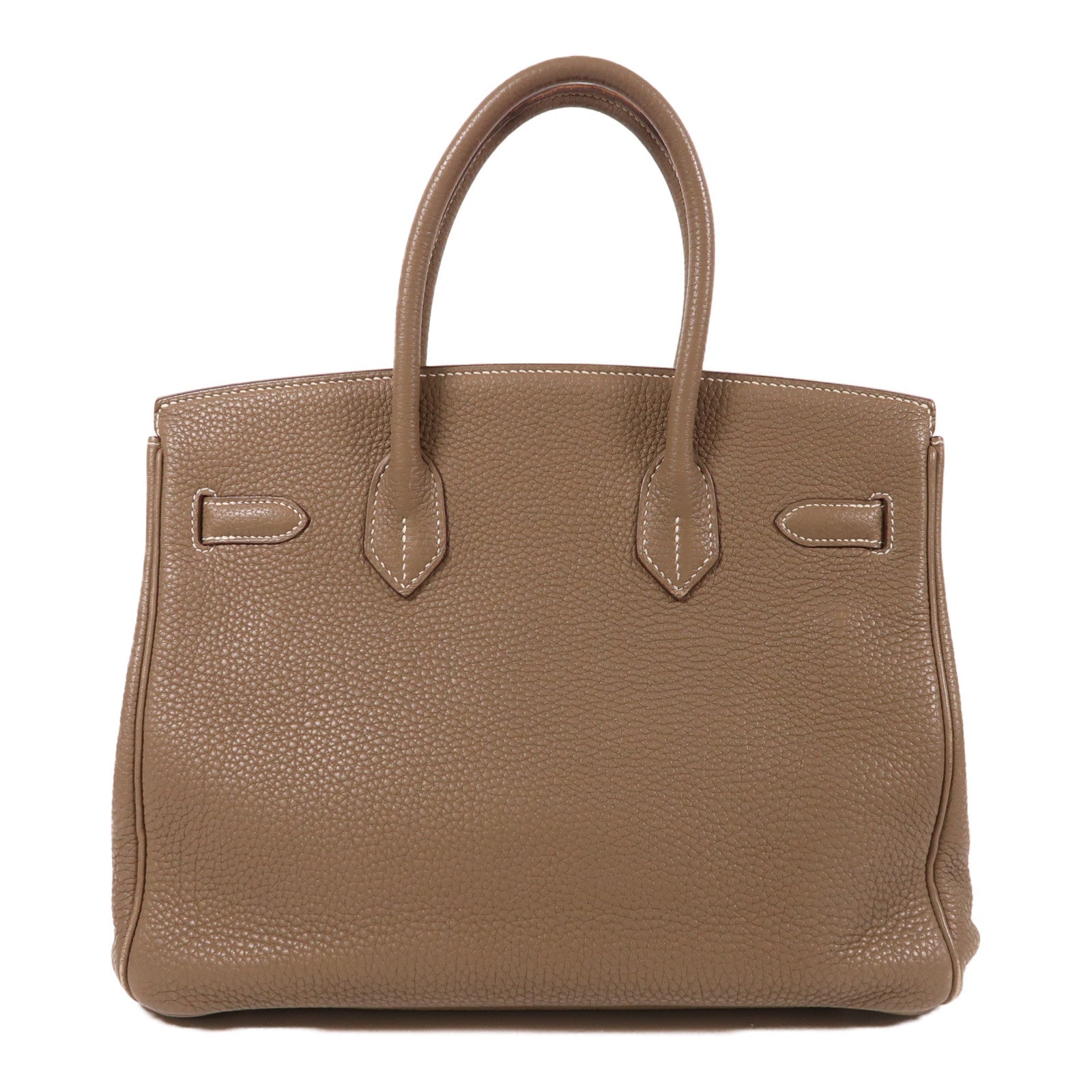 HERMES Togo皮革Birkin 30銀扣手挽袋Etoupe大象灰色