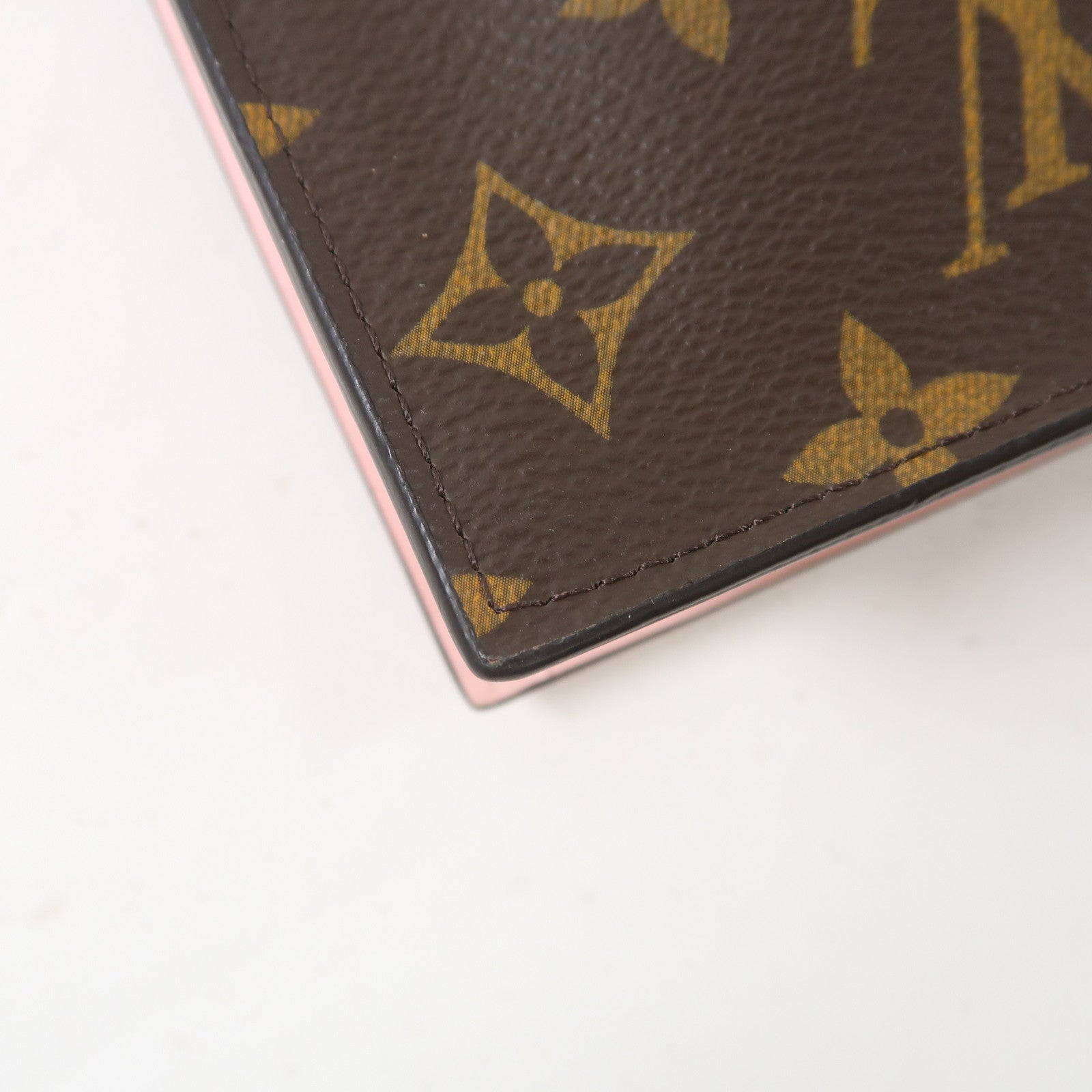 LOUIS VUITTON Monogram Flore金扣鏈帶肩背袋啡色/粉紅色